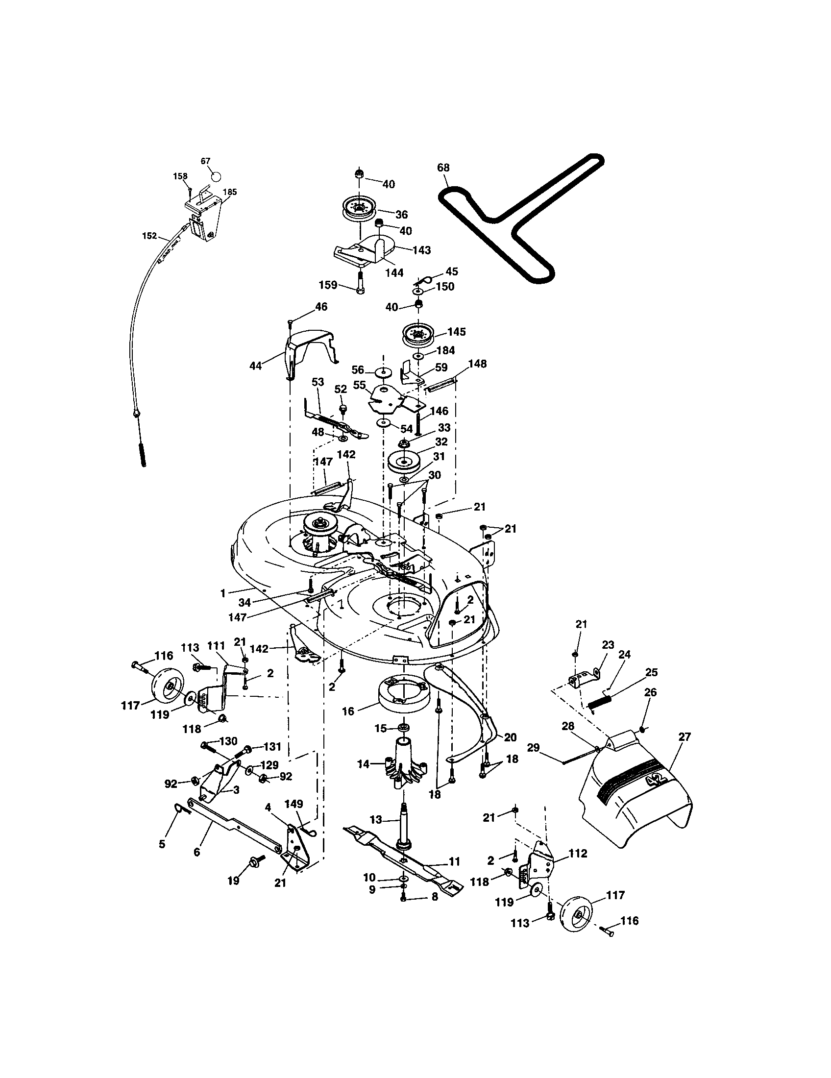 Craftsman 917274820 mower deck diagram