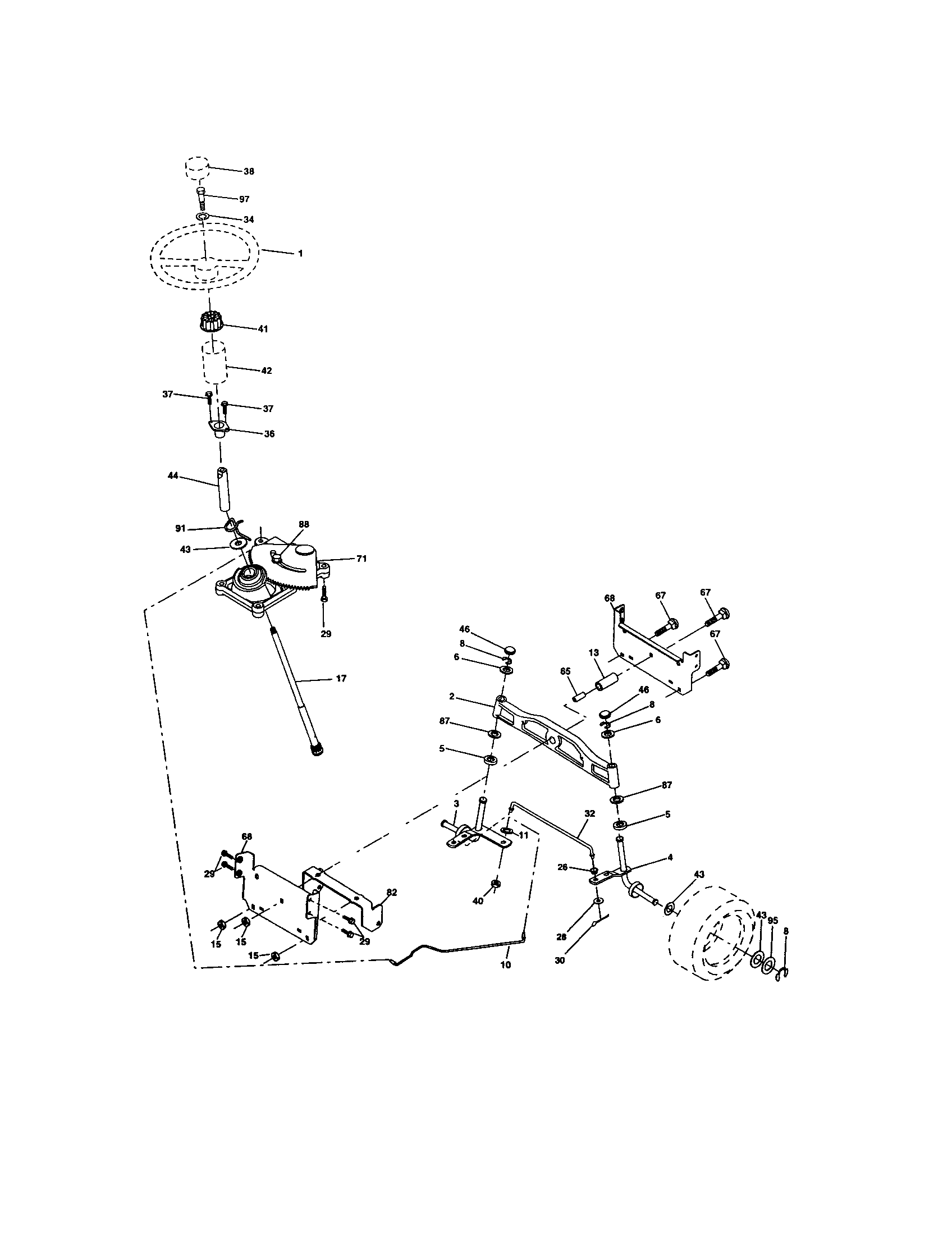 Craftsman 917274810 steering diagram