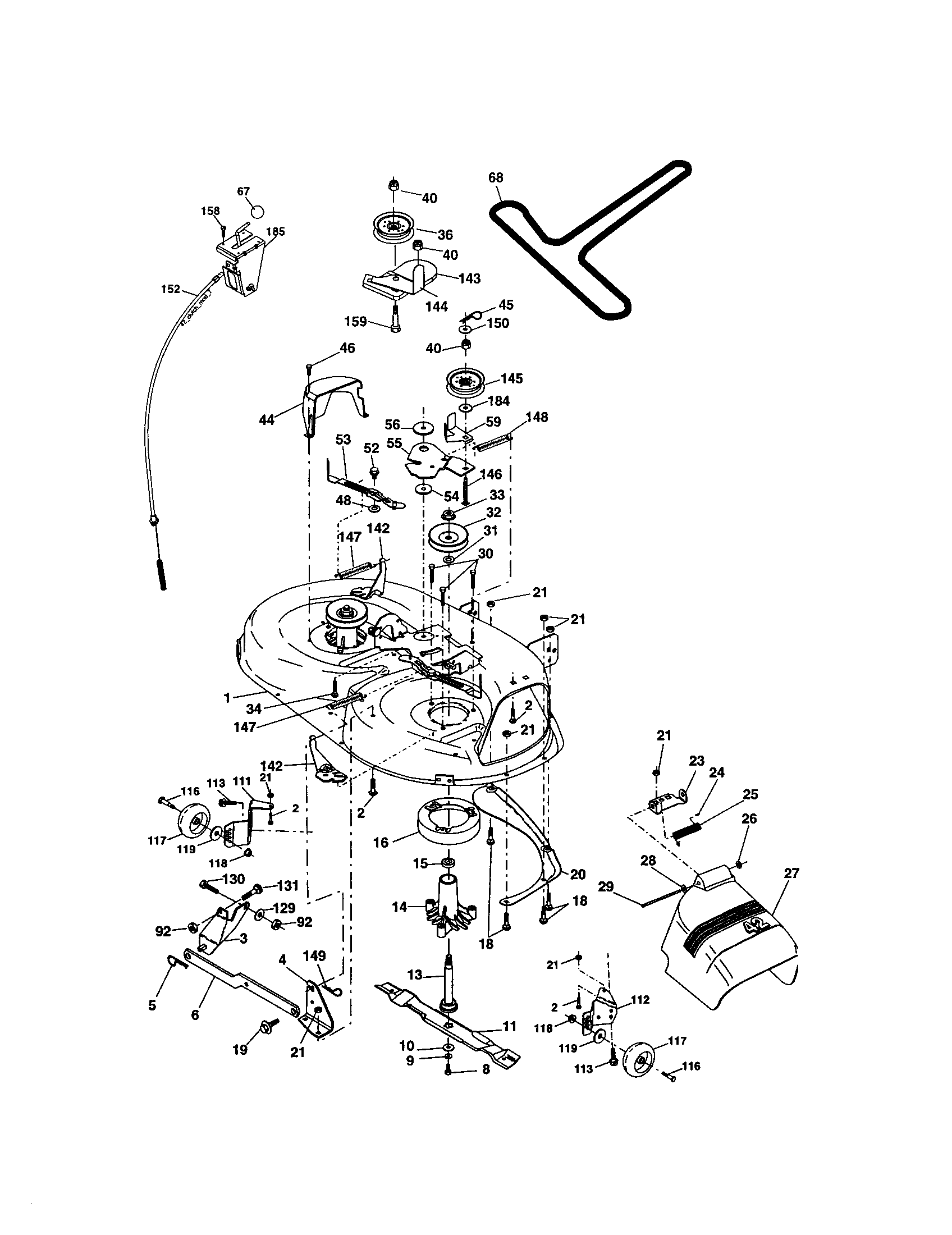 Craftsman 917274810 mower deck diagram