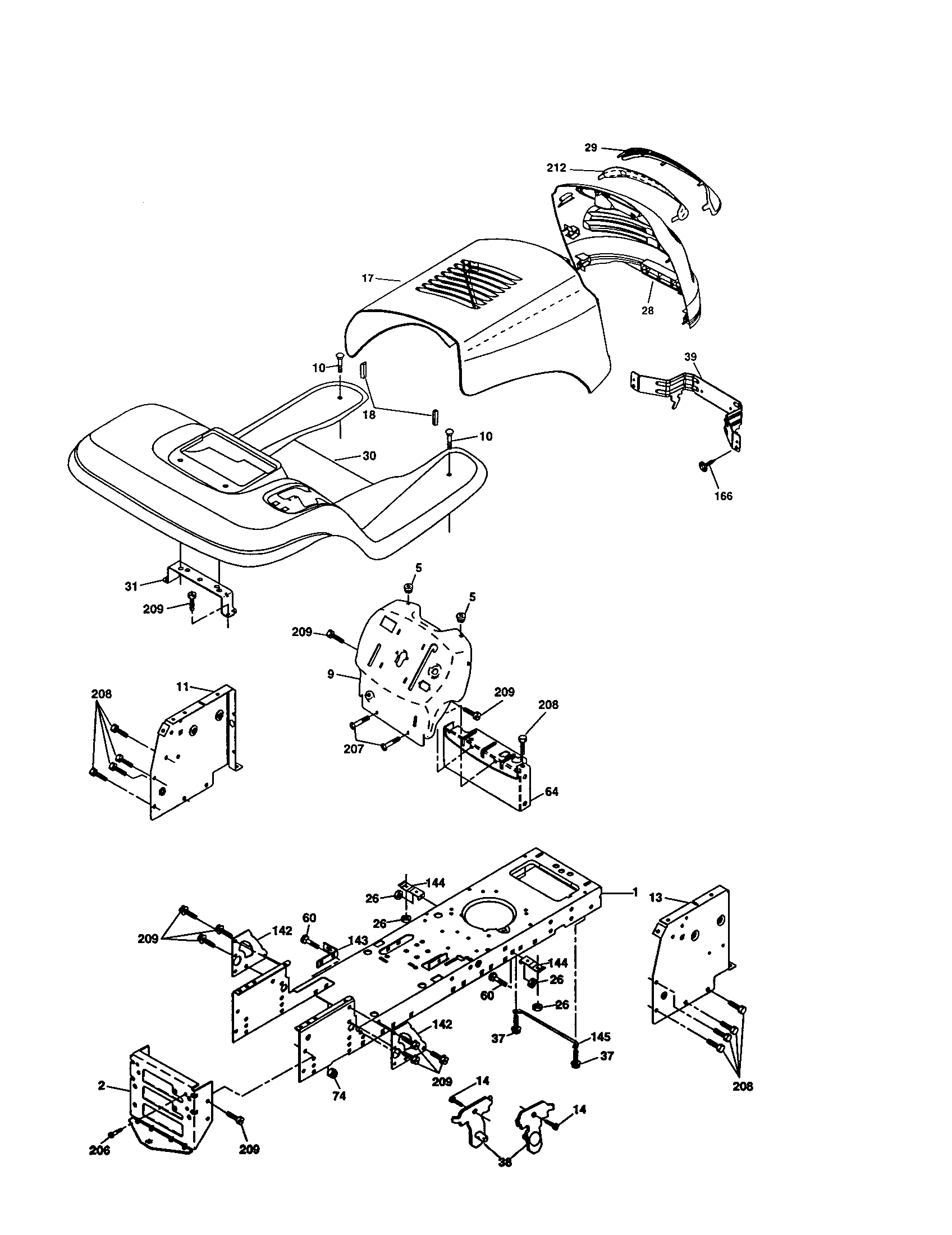 Craftsman 917277312 chassis and enclosures diagram