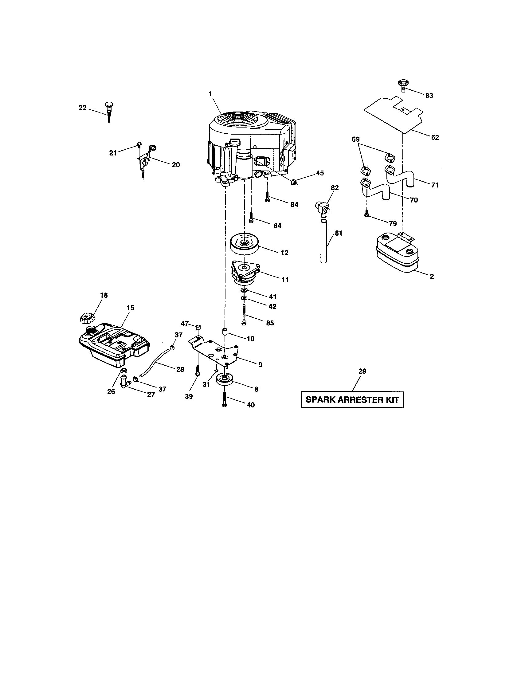 Craftsman 917276210 engine diagram