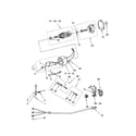 KitchenAid KSM90 motor and control parts diagram