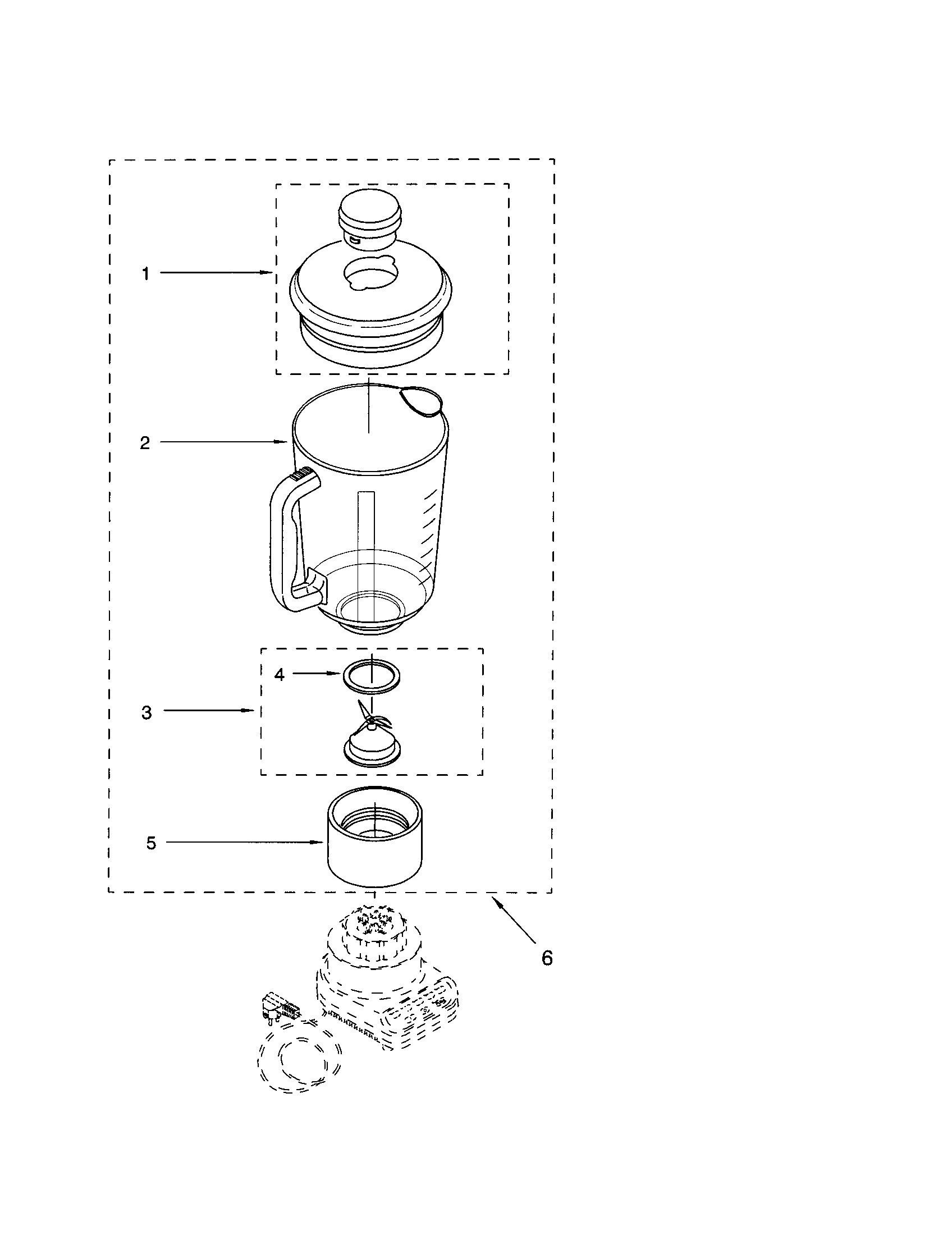 KitchenAid KSB5WH4 attachment parts diagram