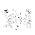 HealthRider HRE6994DR0 console/upright/sideshield diagram