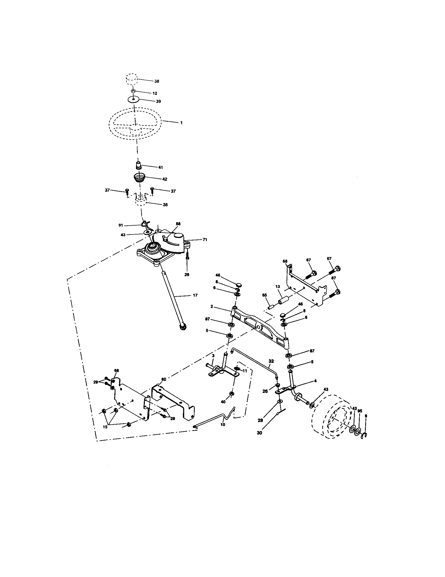 Craftsman 917274632 steering diagram