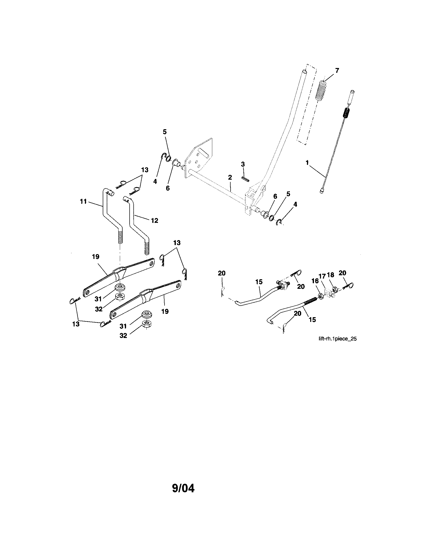 Craftsman 917274632 lift assembly diagram