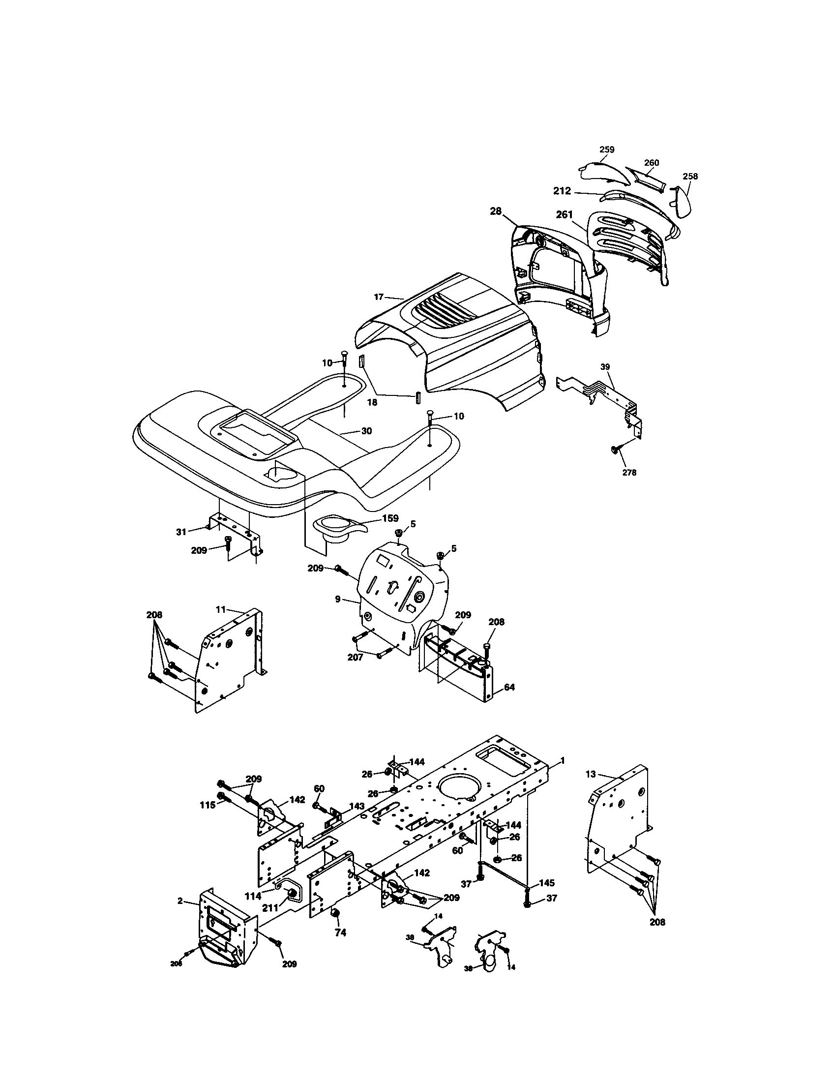 Craftsman 917274750 chassis and enclosures diagram