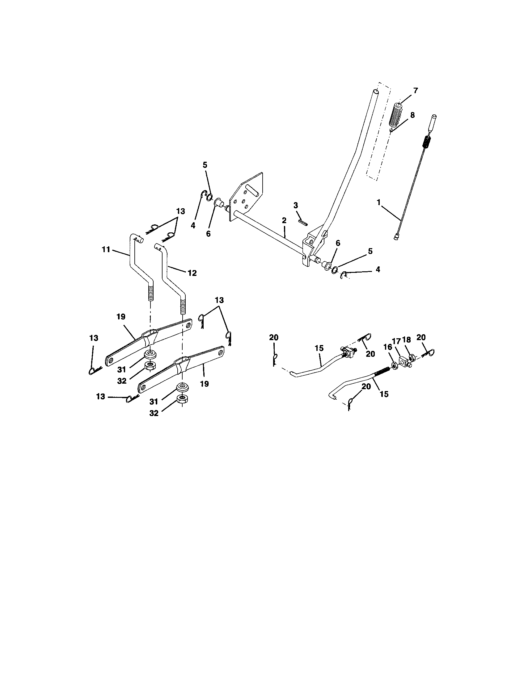 Craftsman 917274750 lift assembly diagram