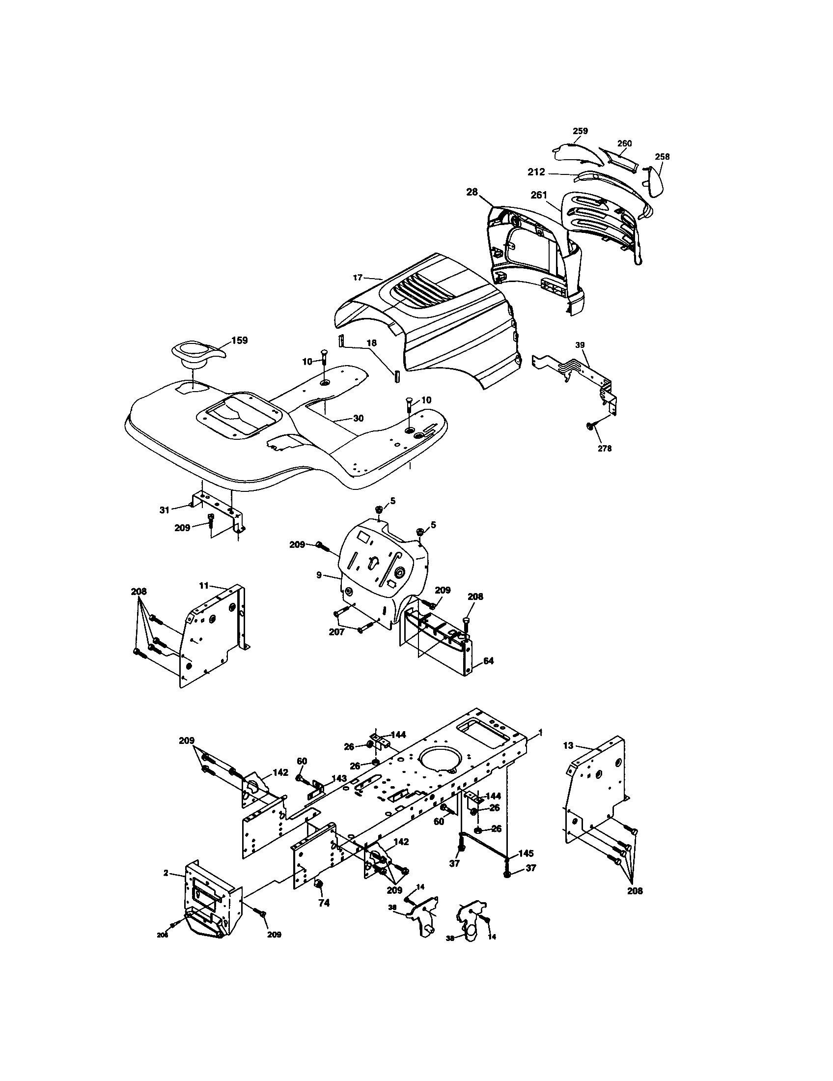 Craftsman 917274761 chassis and enclosures diagram