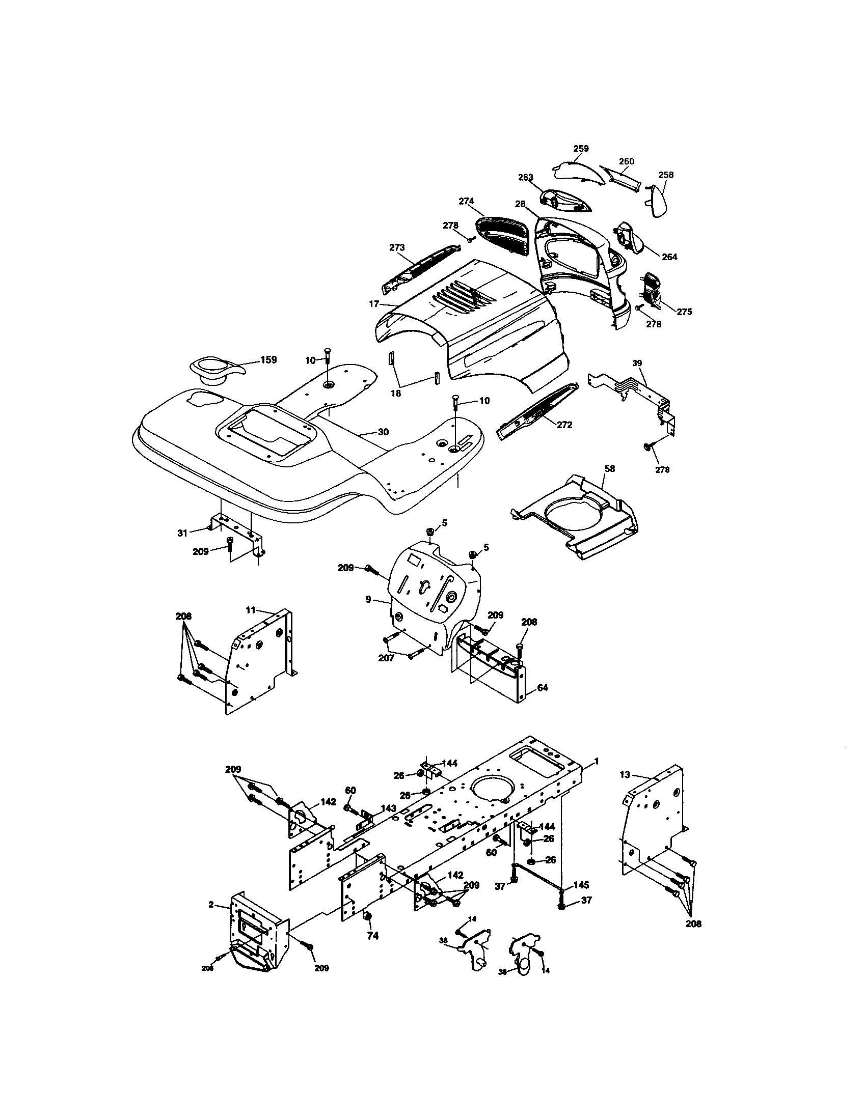 Craftsman 917274821 chassis and enclosures diagram