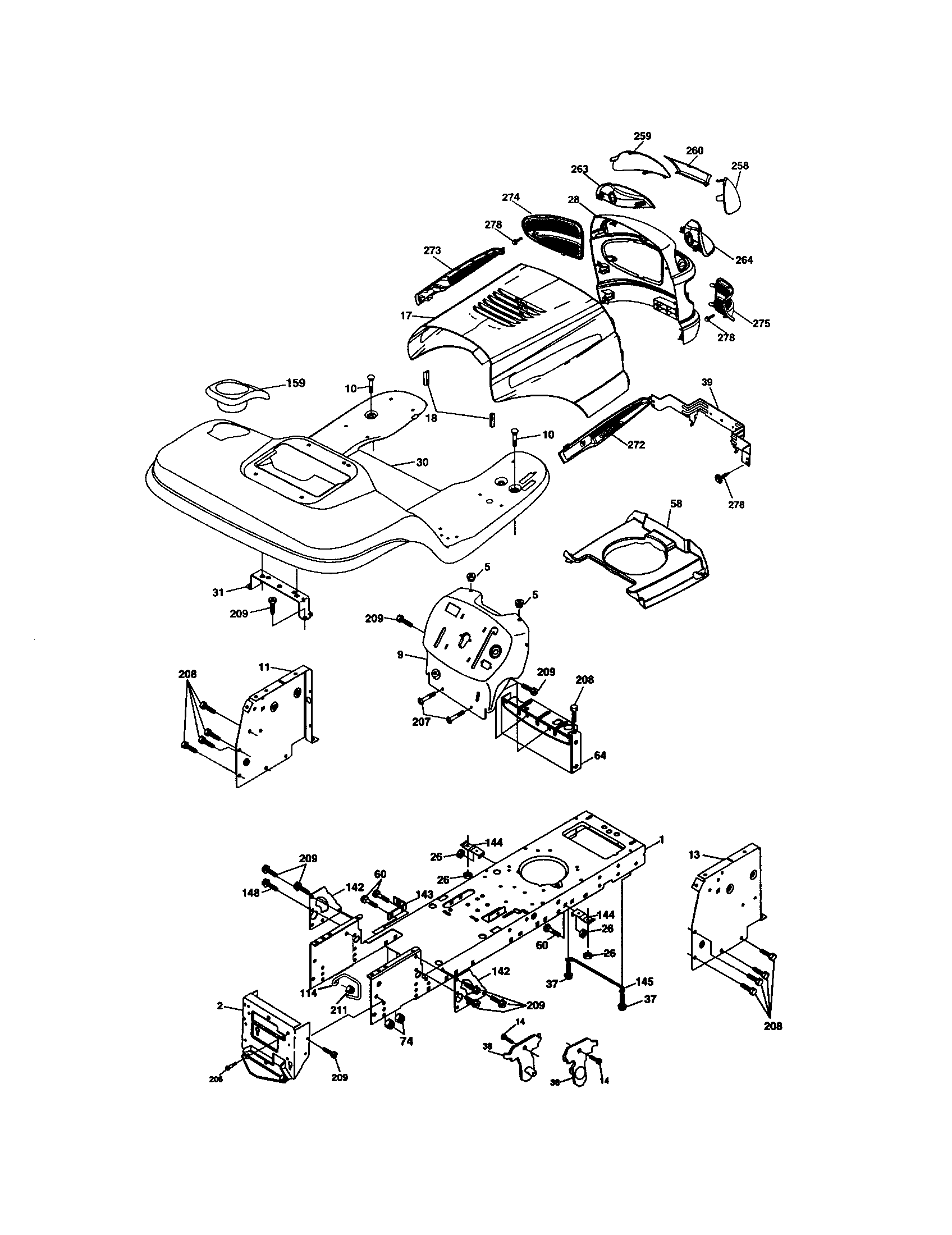 Craftsman 917274811 chassis and enclosures diagram
