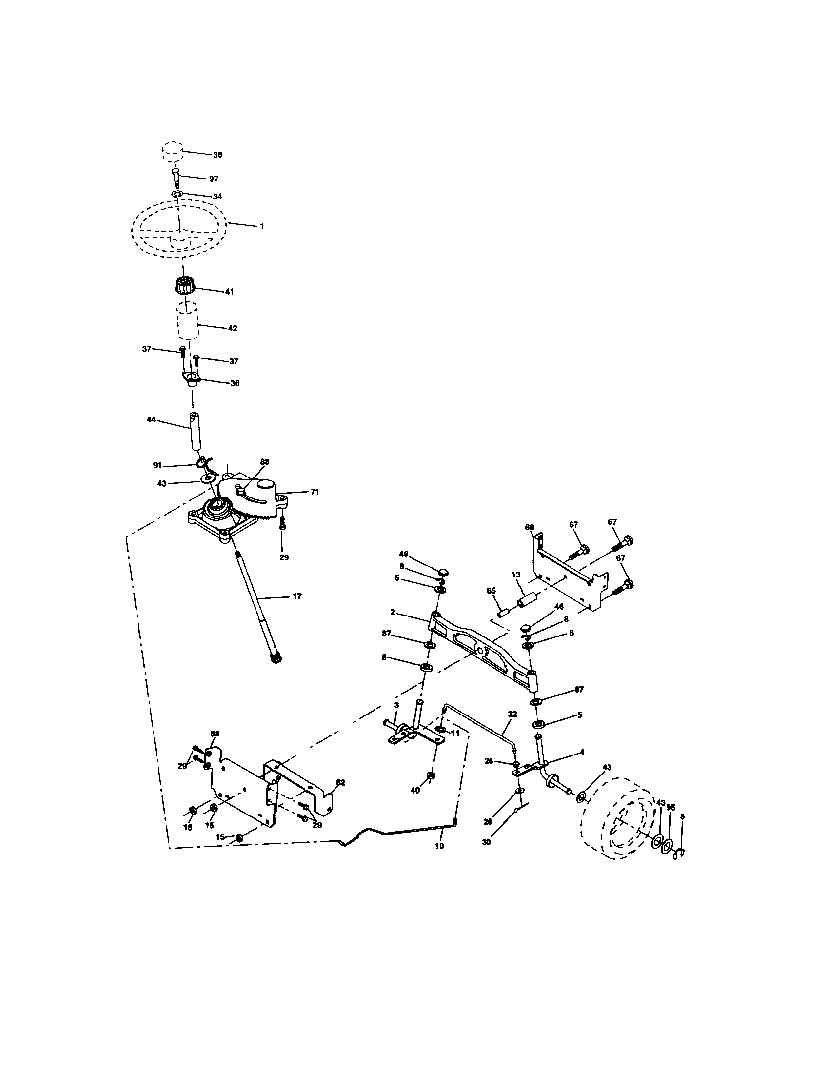 Craftsman 917274811 steering diagram