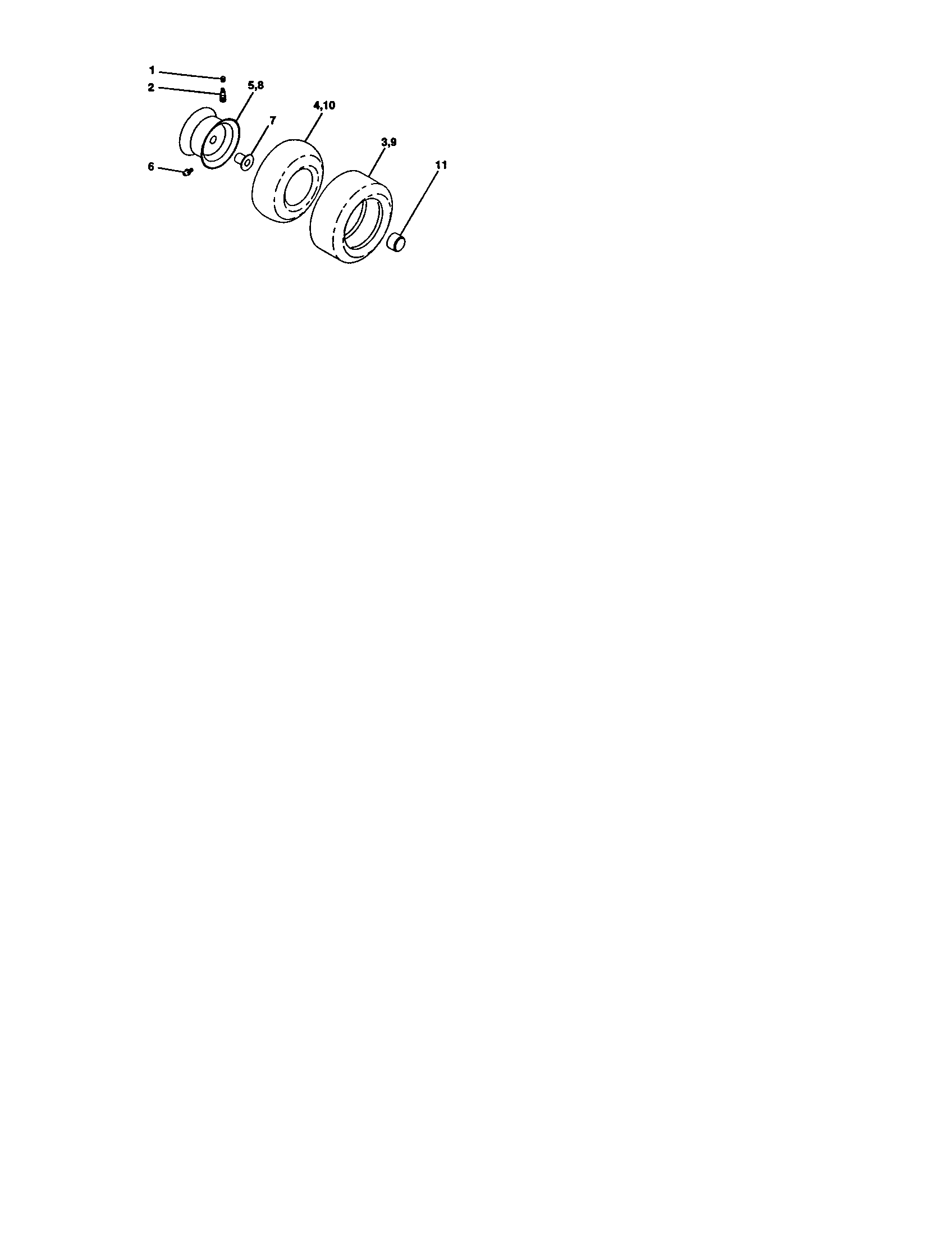 Craftsman 917274811 wheels and tires diagram