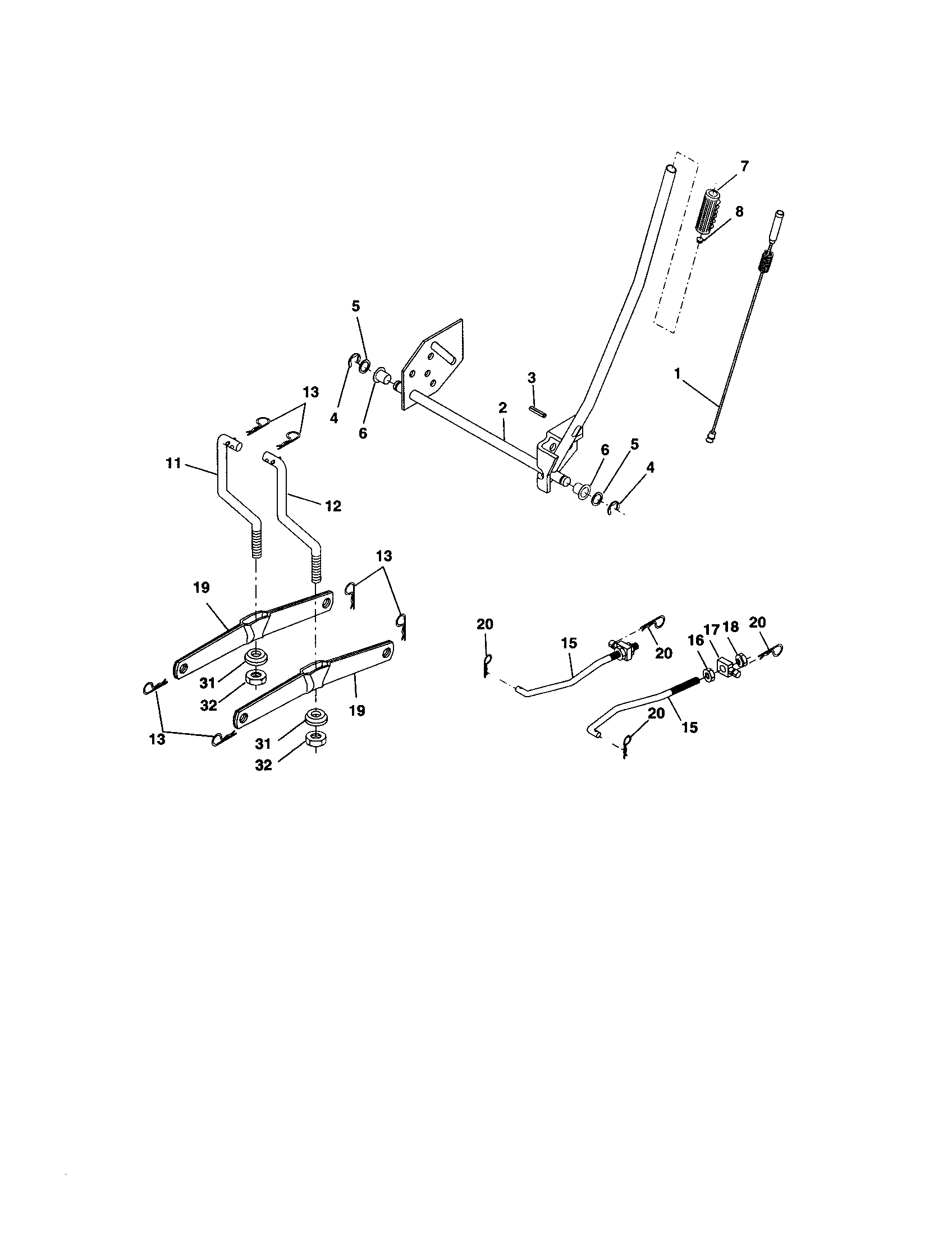 Craftsman 917274811 lift assembly diagram