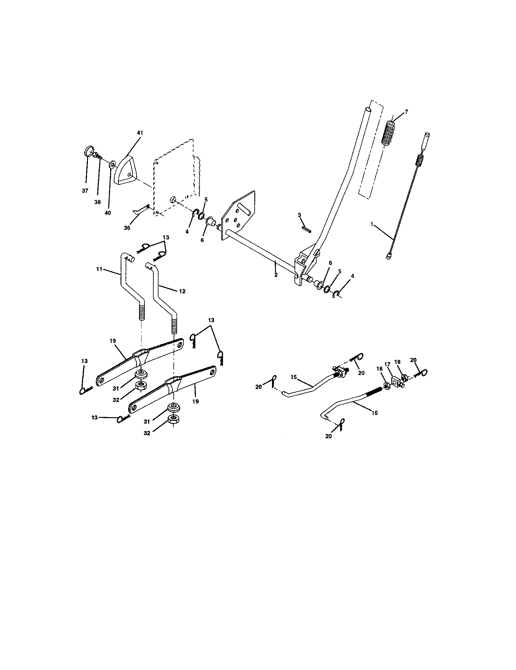 Craftsman 9172736402 lift assembly diagram