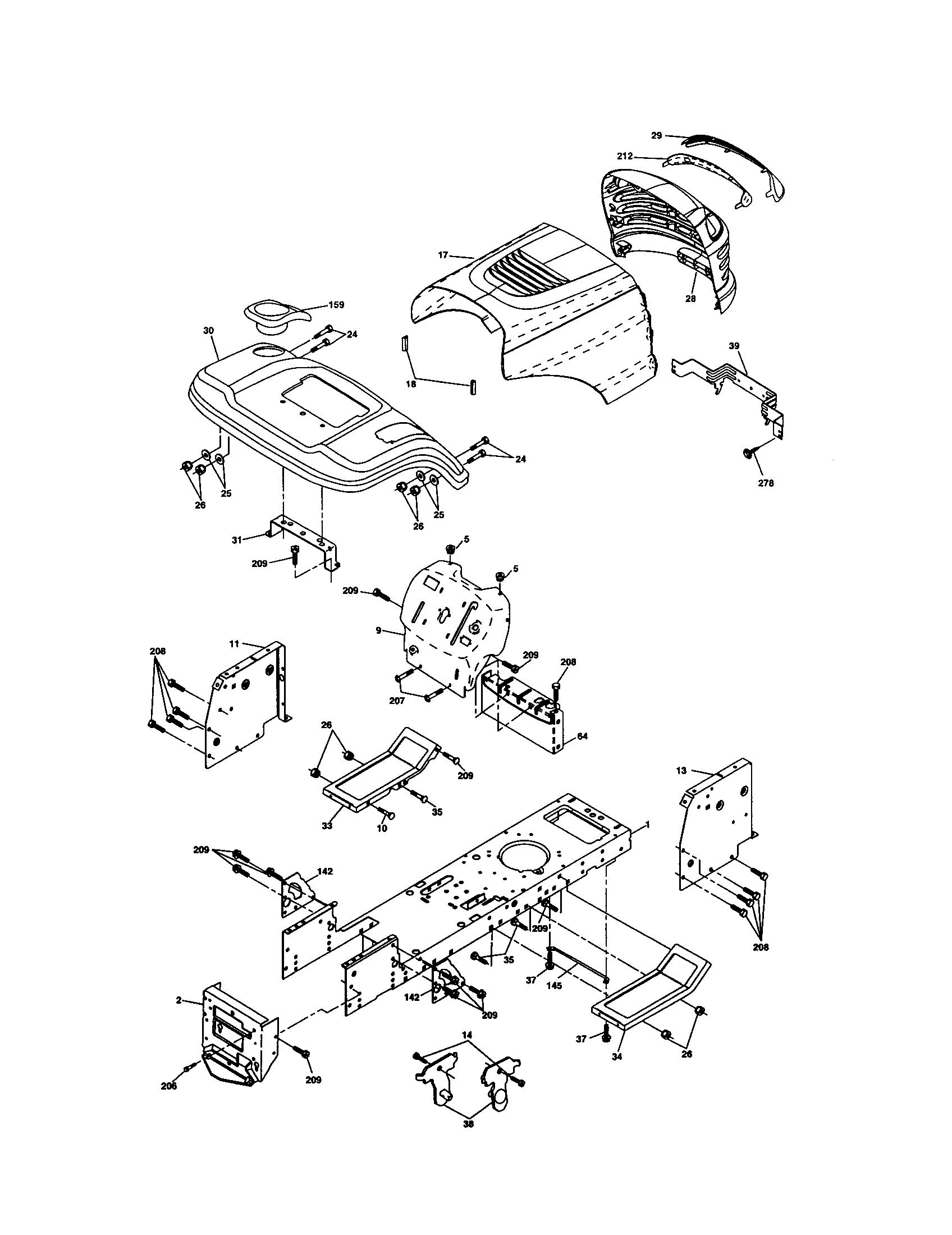 Craftsman 917274391 chassis and enclosures diagram