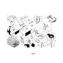 Craftsman 917374823 engine/handle/housing/bag diagram