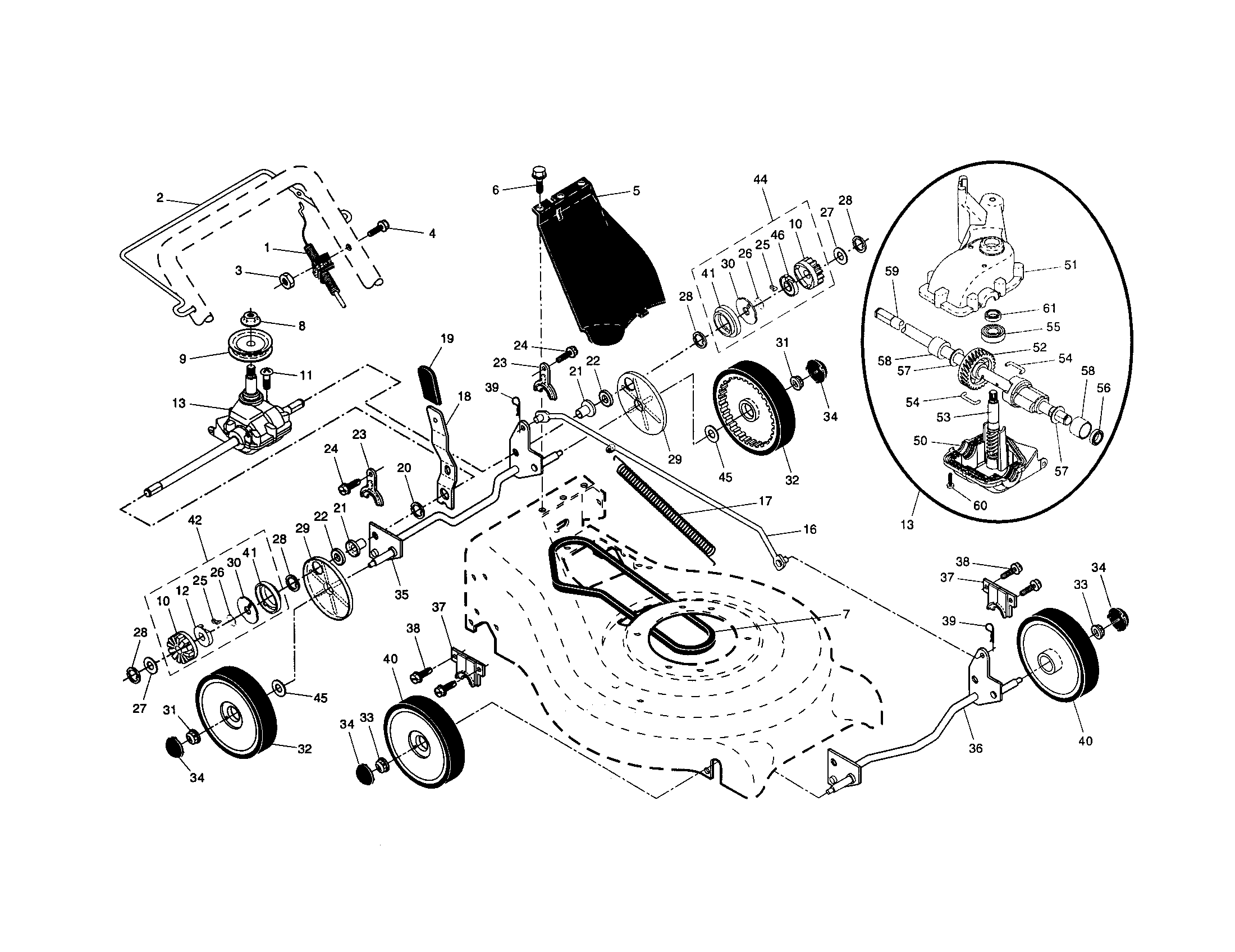 Craftsman 917374823 wheels/tires diagram