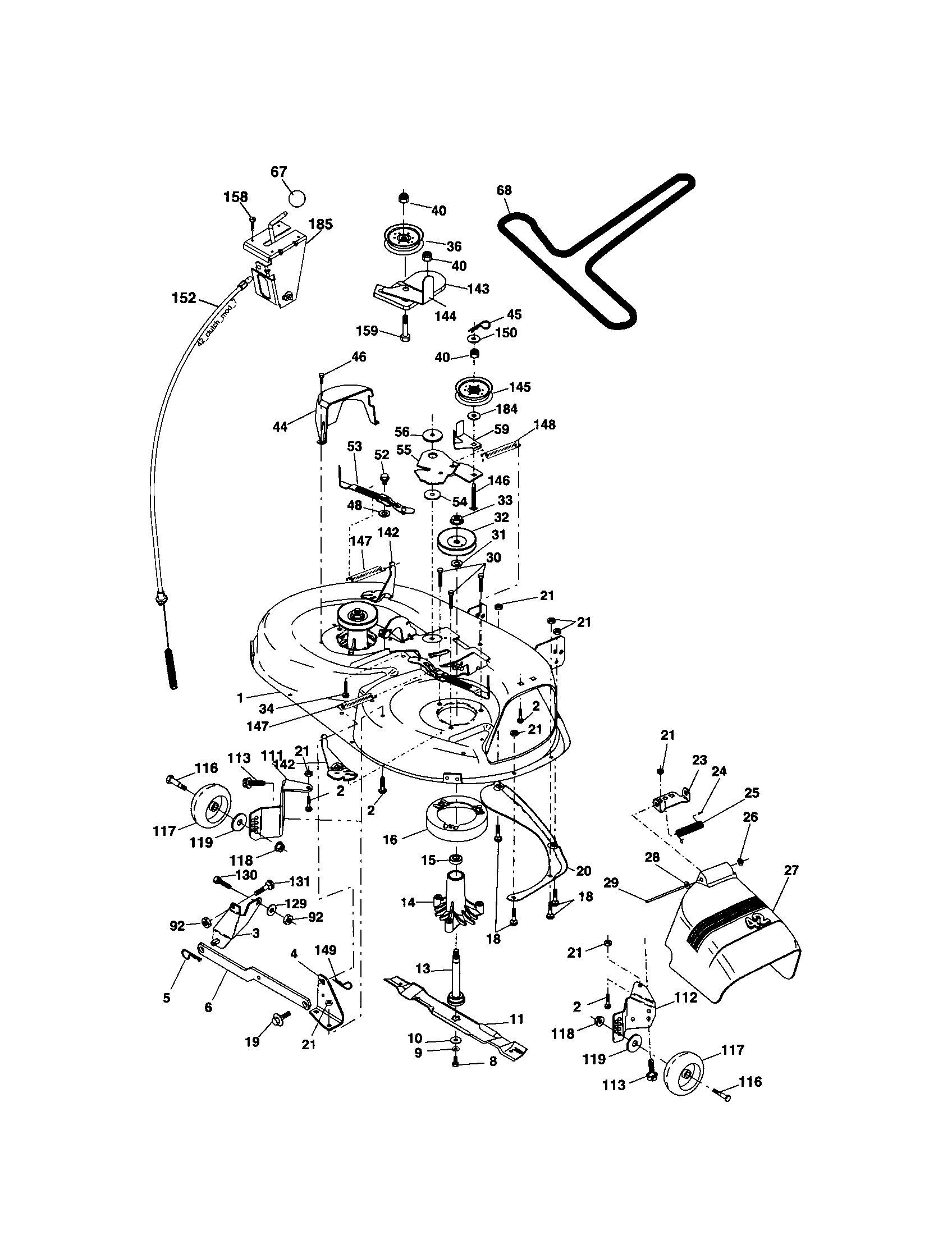 Craftsman 917274762 mower deck diagram