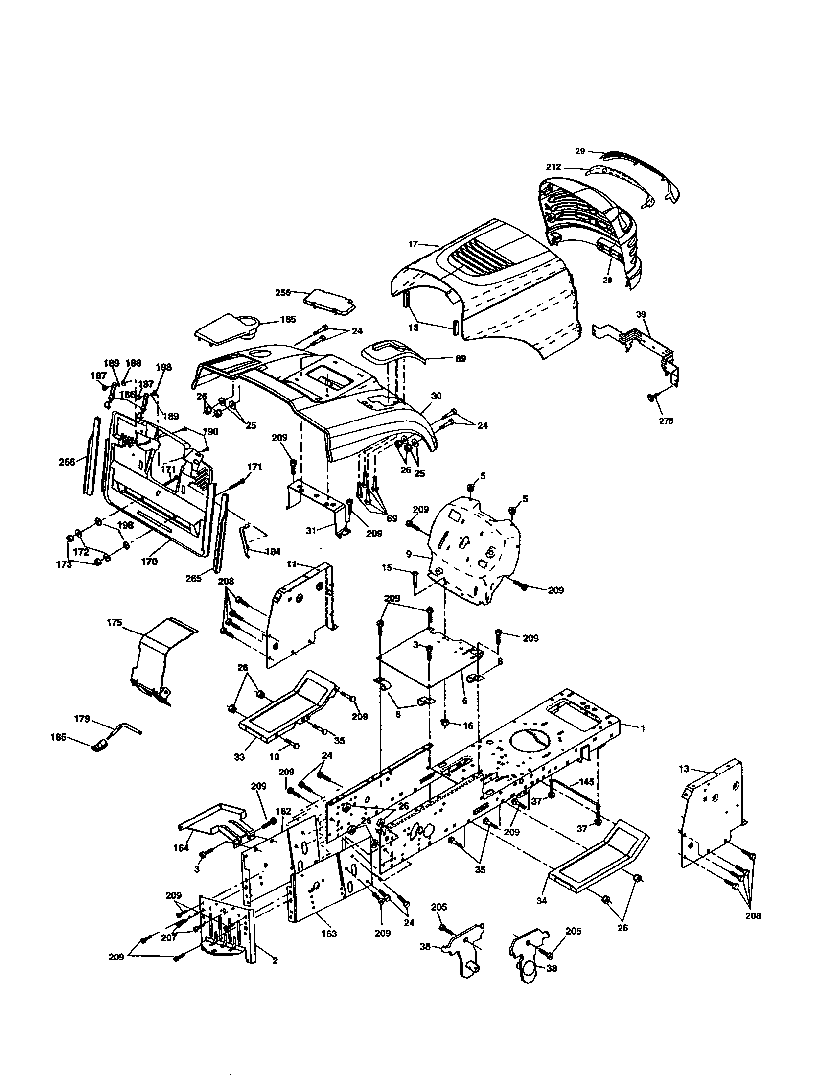 Craftsman 917277182 chassis and enclosures diagram