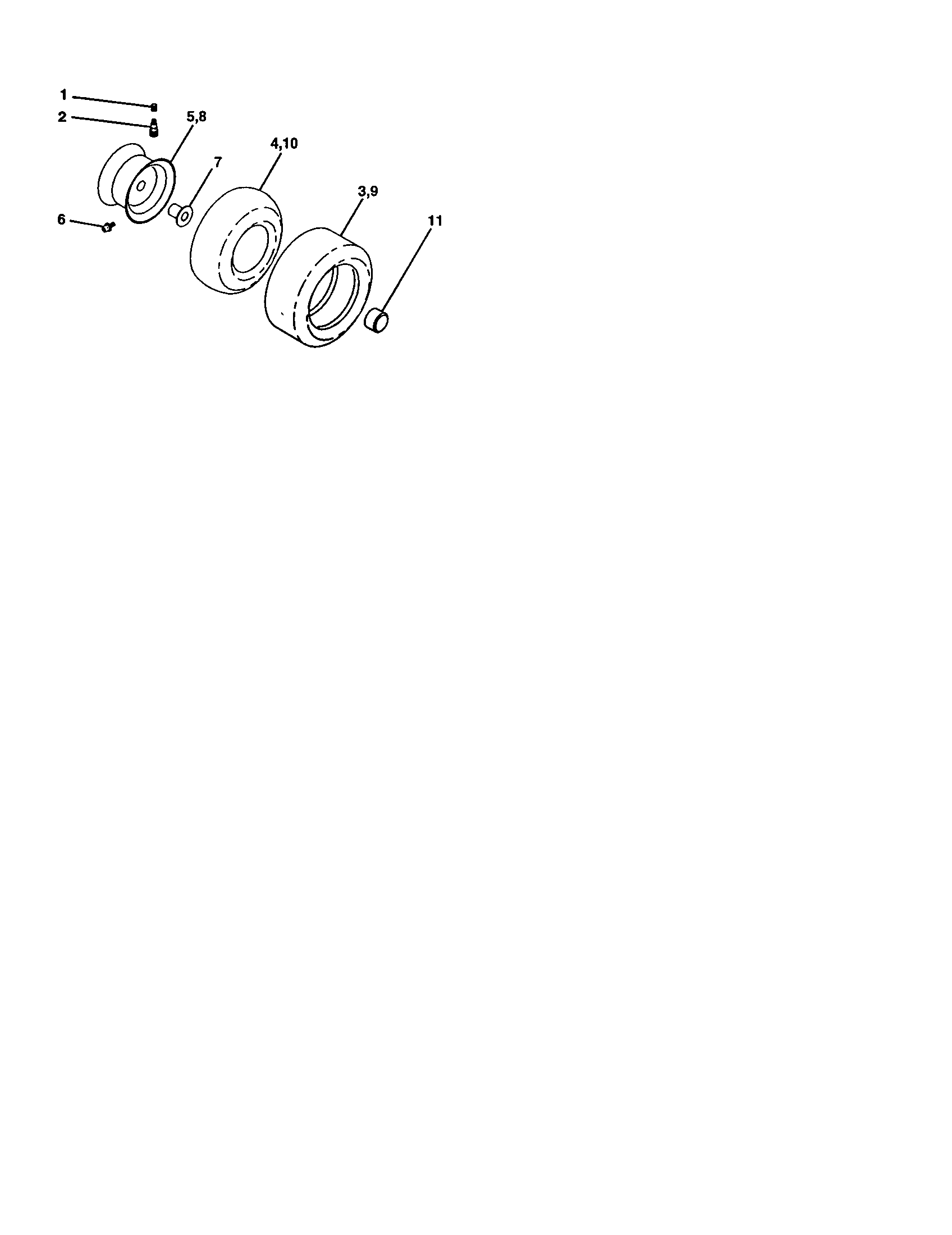 Craftsman 917277182 wheels and tires diagram