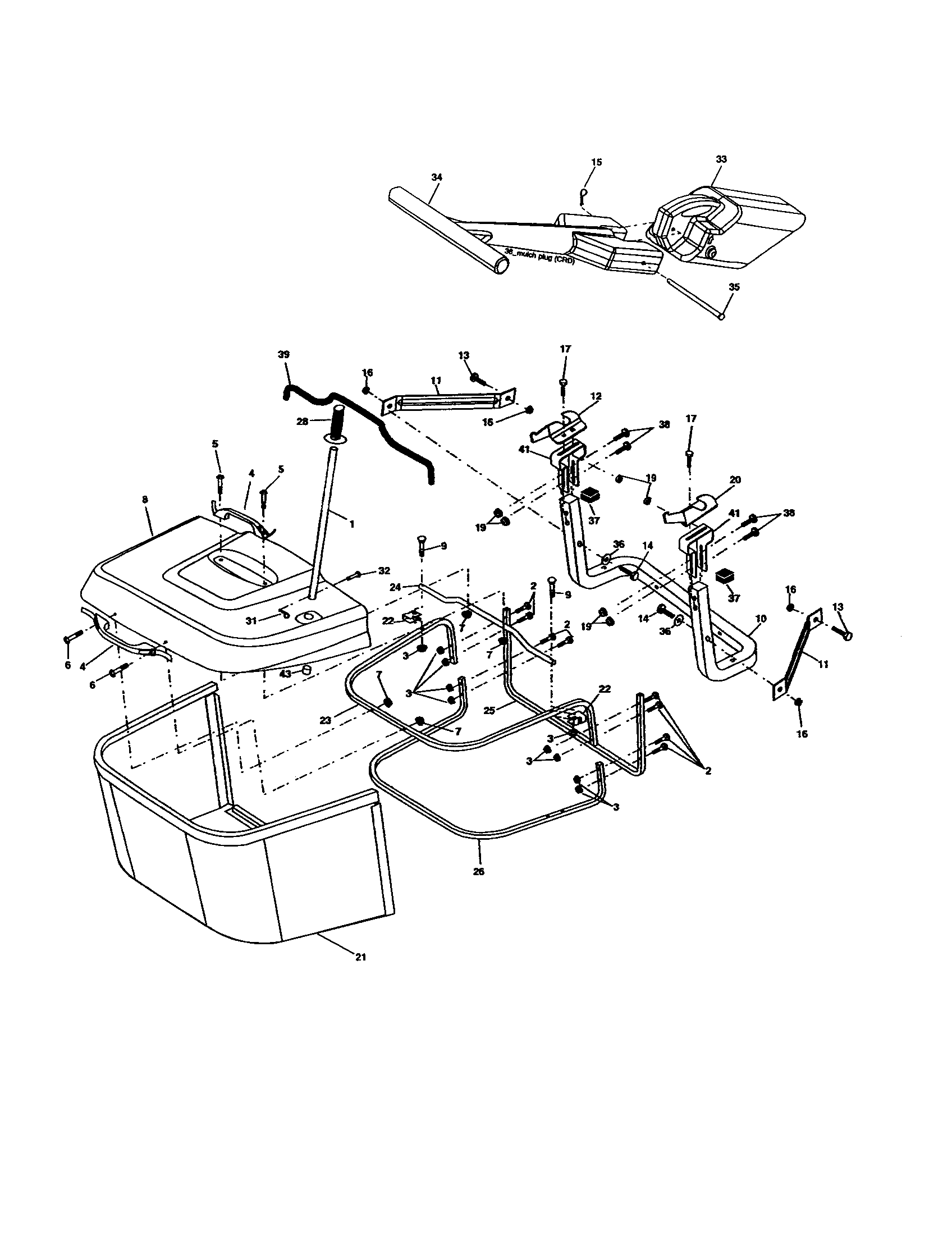 Craftsman 917277182 bagger diagram