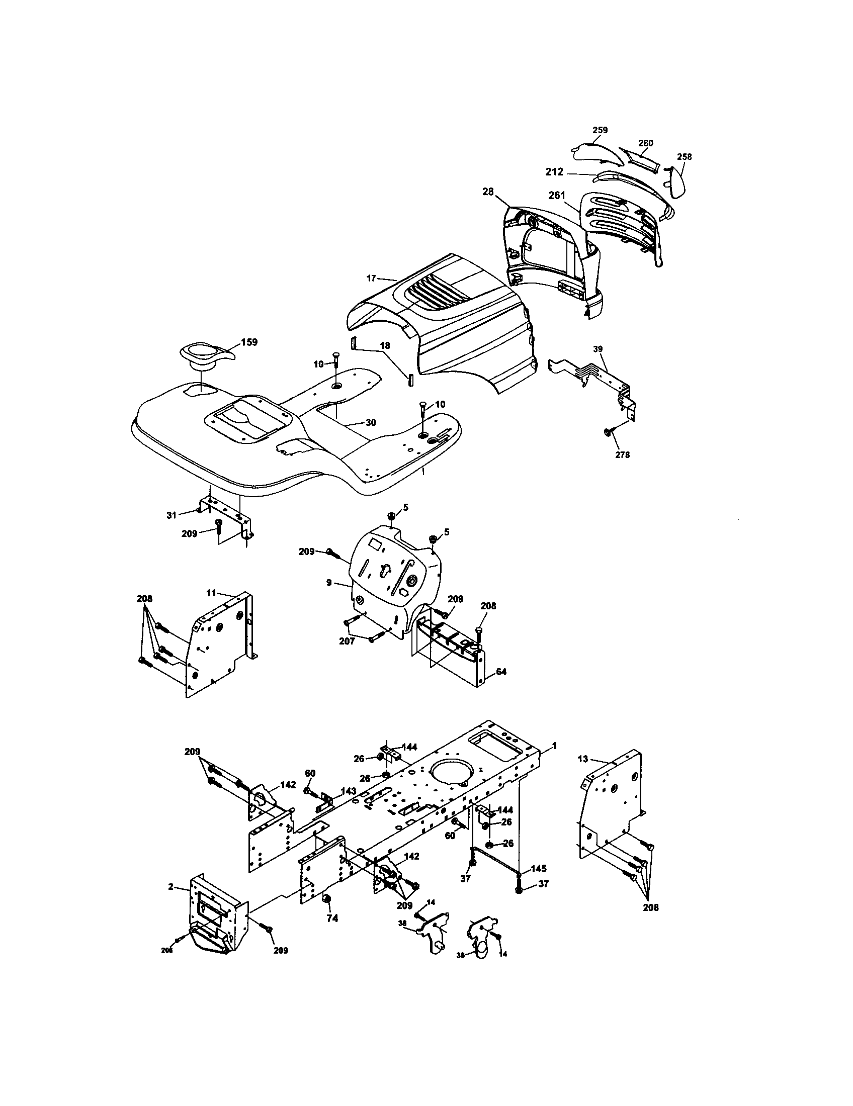 Craftsman 917275760 chassis and enclosures diagram
