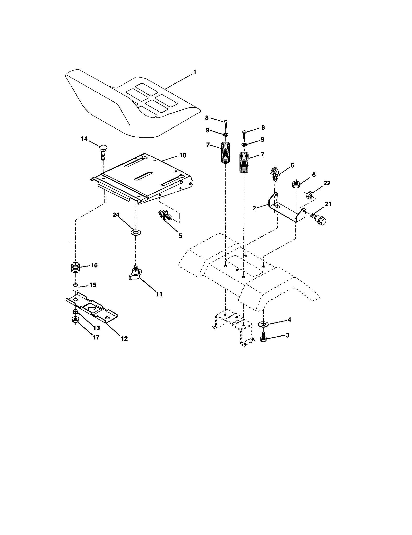 Craftsman 917275760 seat assembly diagram