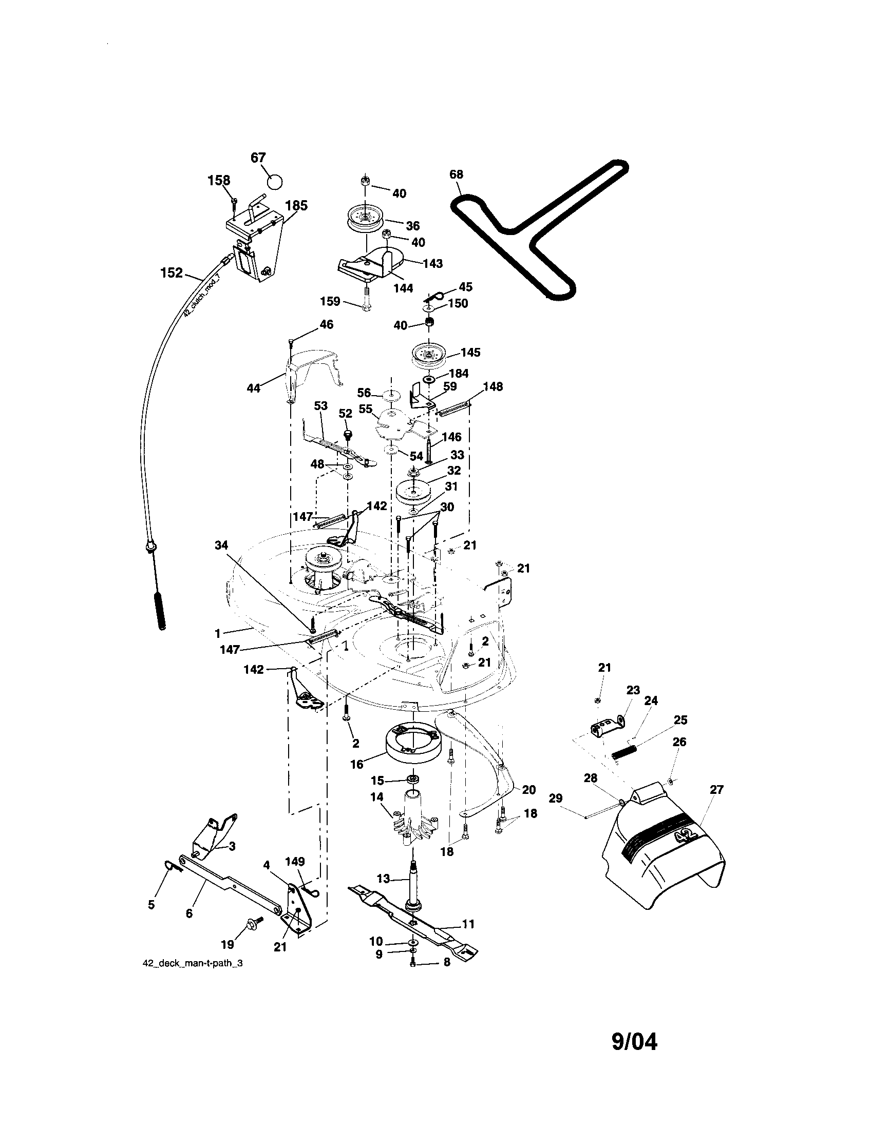 Craftsman 917275400 mower deck diagram