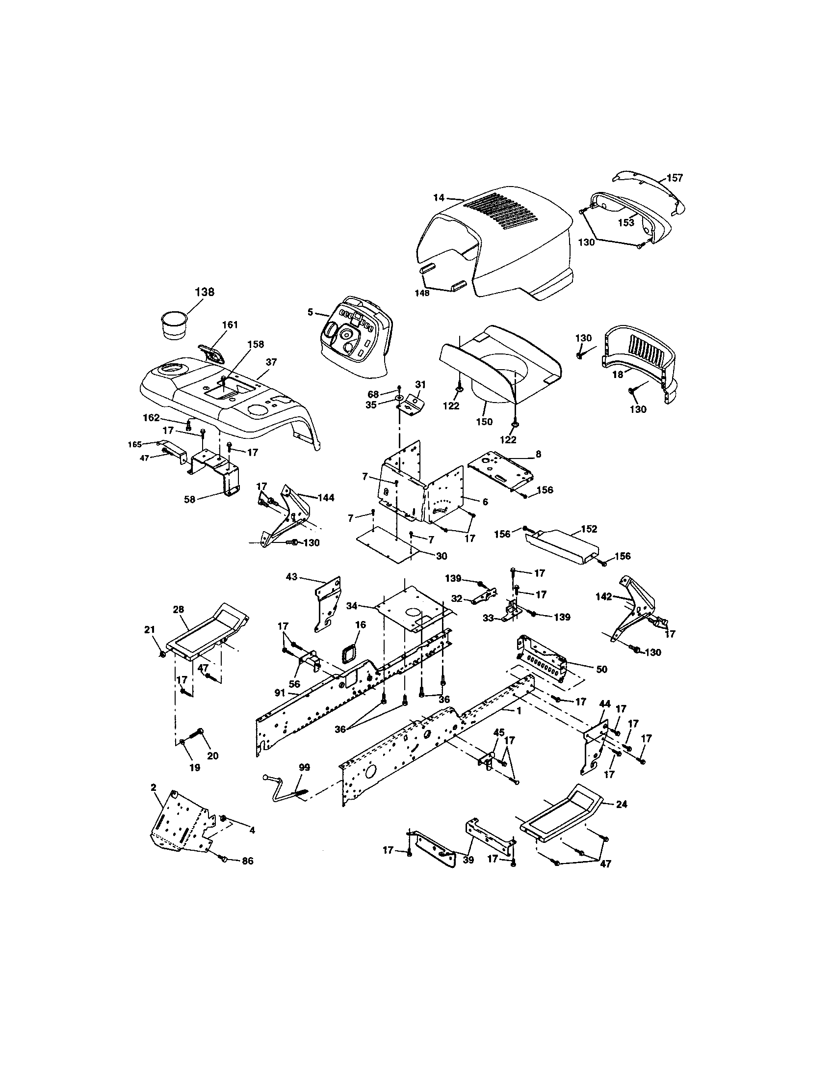 Craftsman 917276022 chassis and enclosures diagram