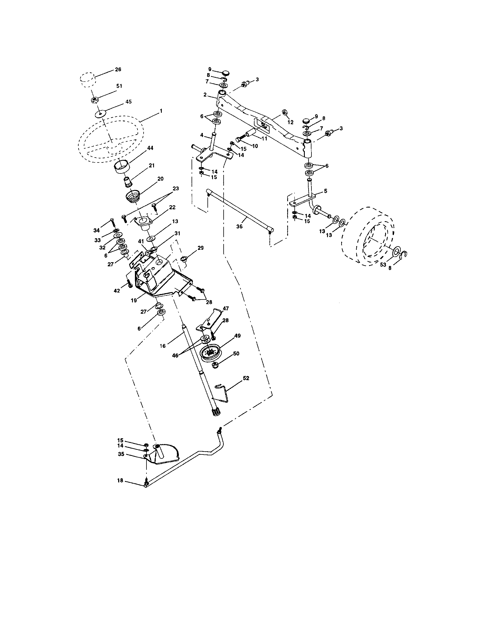 Craftsman 917276022 steering diagram