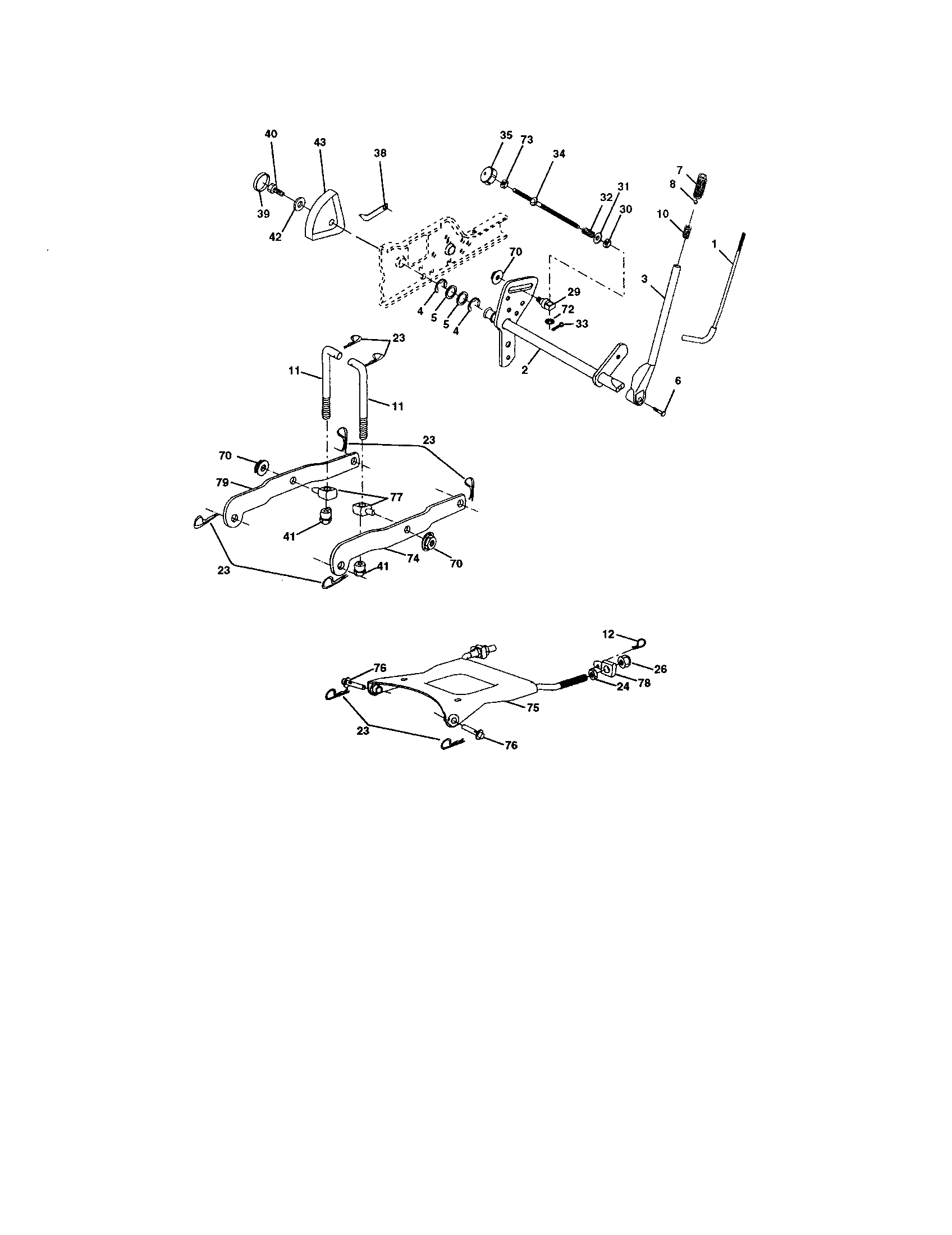 Craftsman 917276022 lift assembly diagram