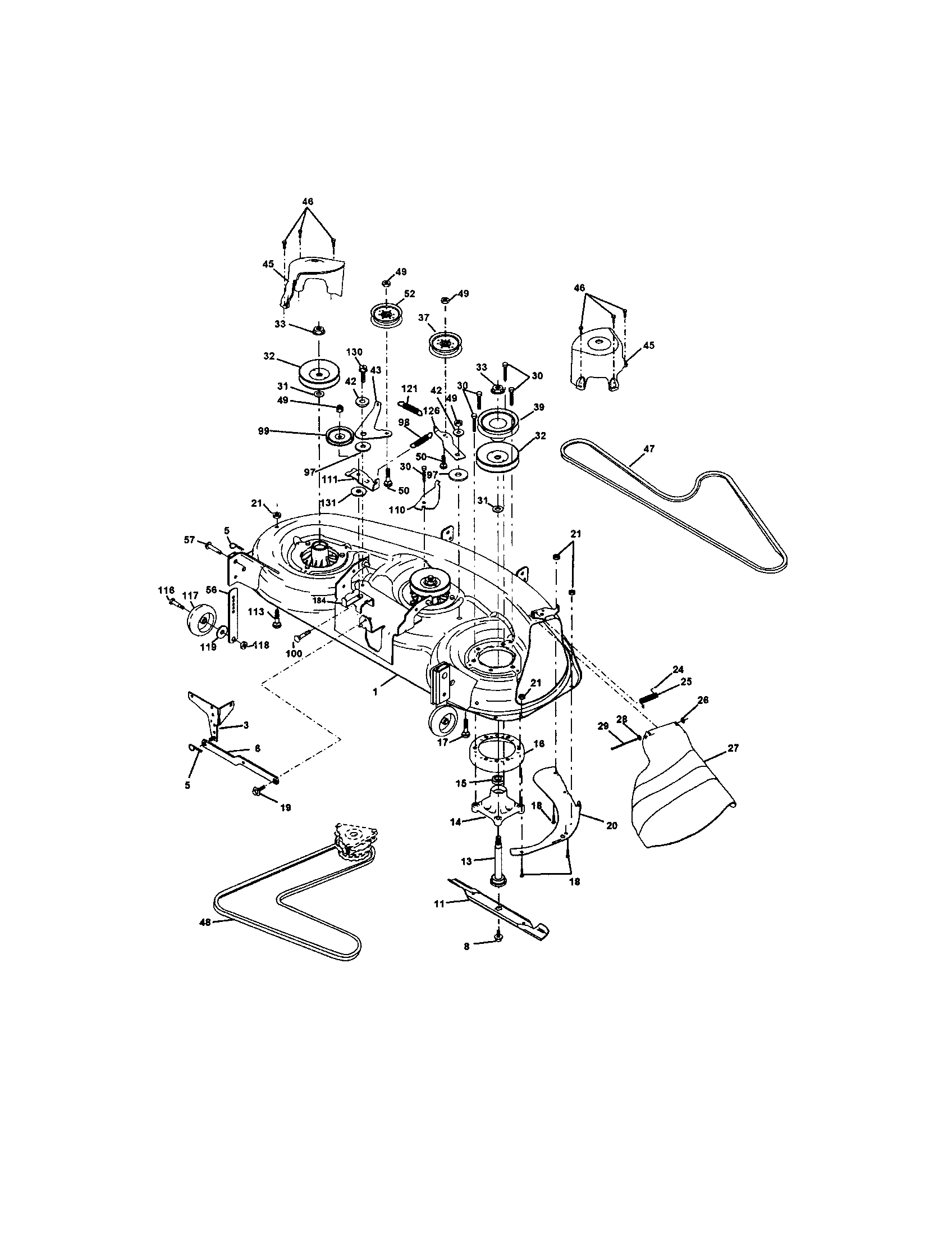 Craftsman 917276022 mower deck diagram