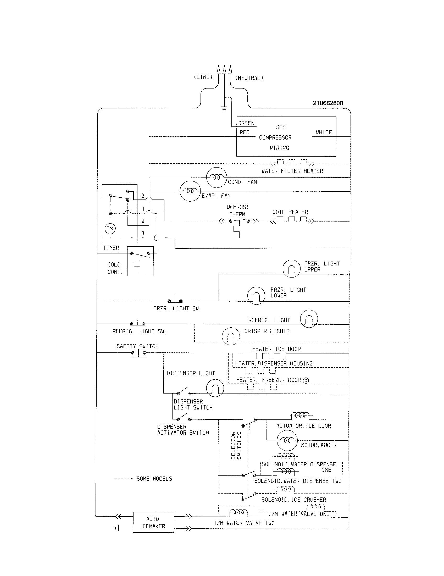 Frigidaire FRS24WSGW5 wiring schematic diagram