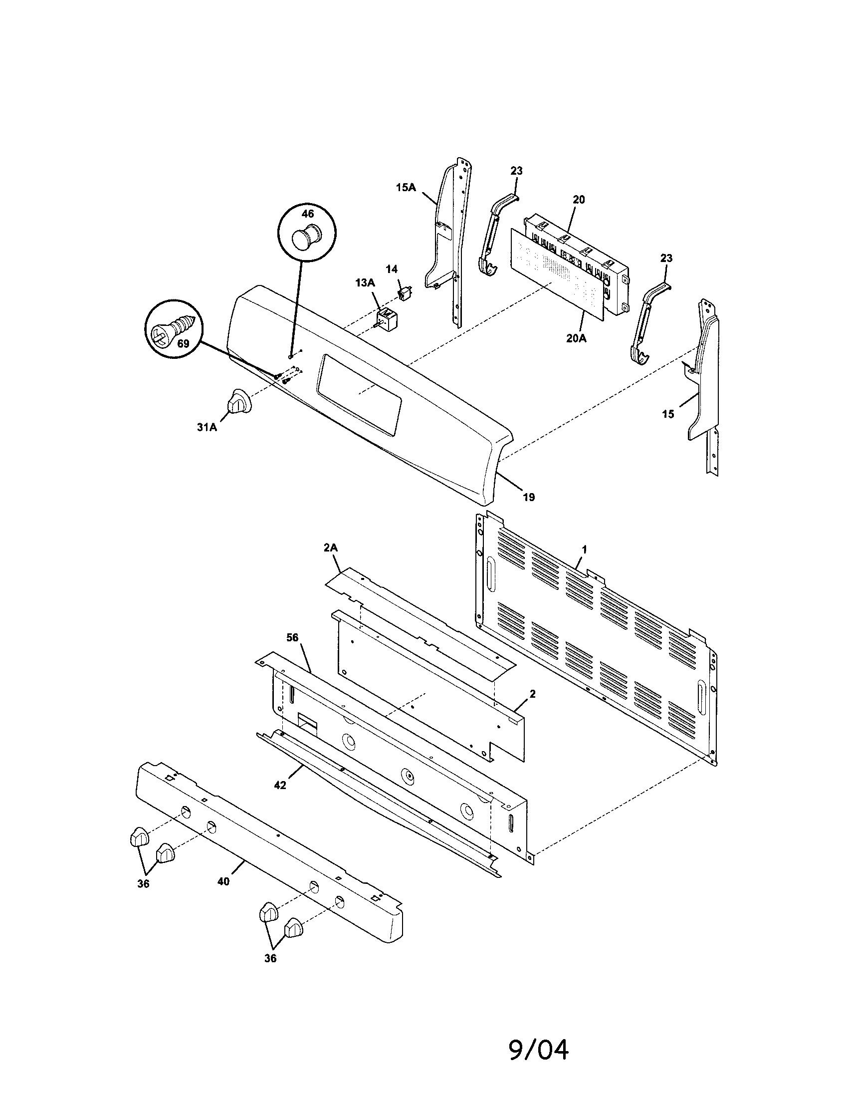 Kenmore 79078679400 backguard diagram