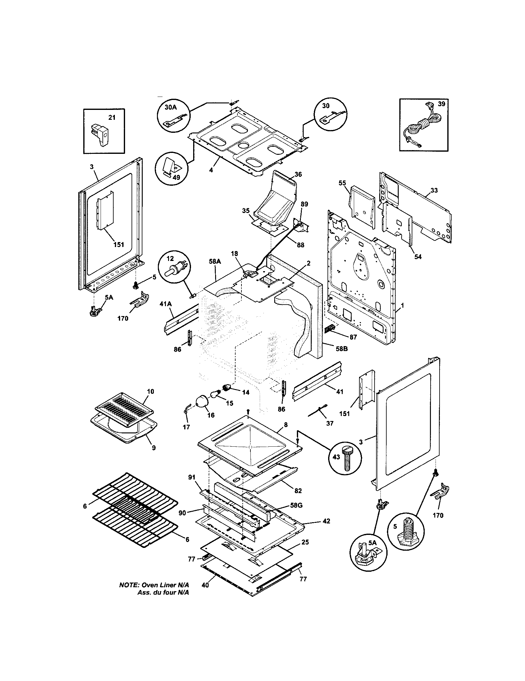 Kenmore 79078679400 body diagram