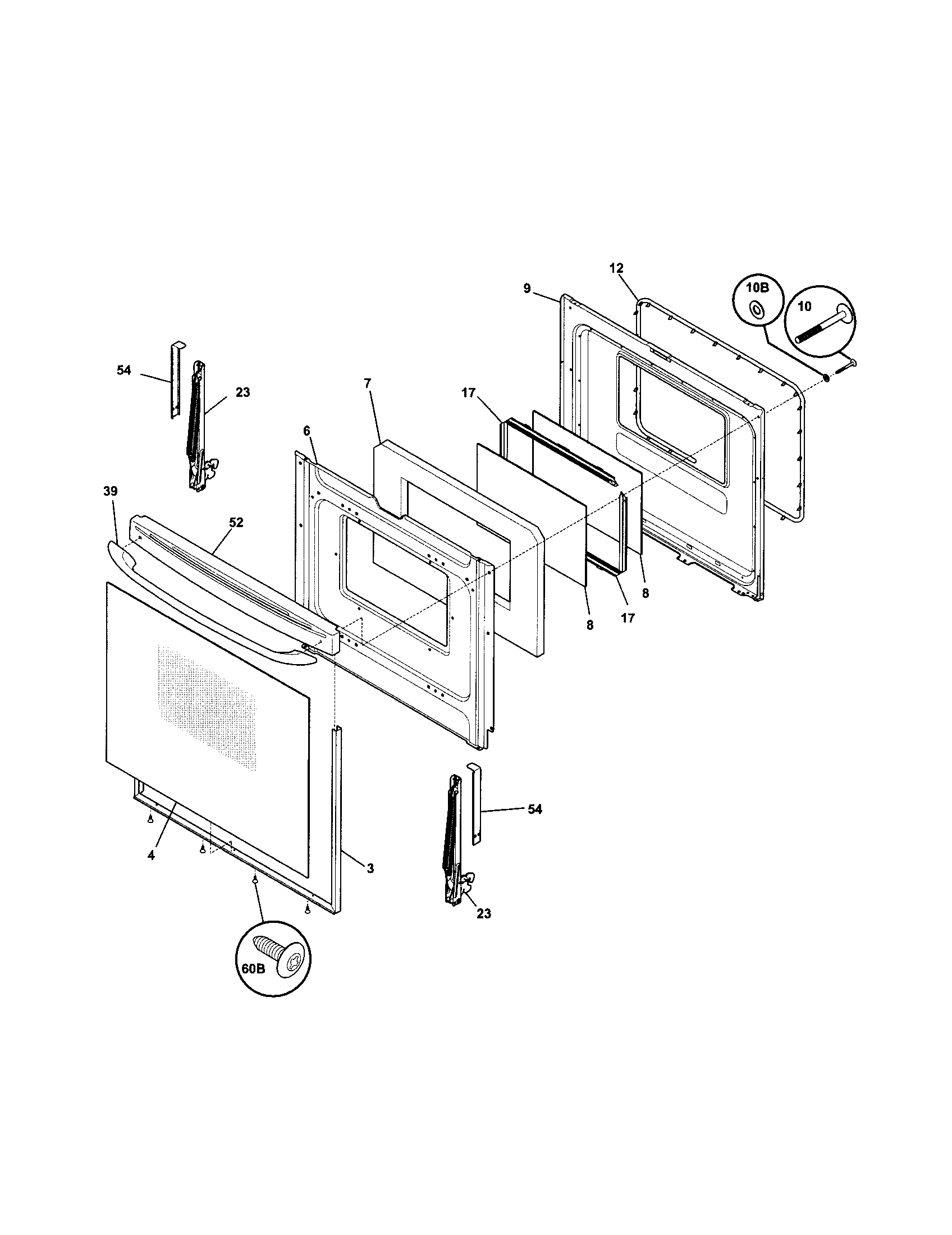 Kenmore 79078679400 door diagram