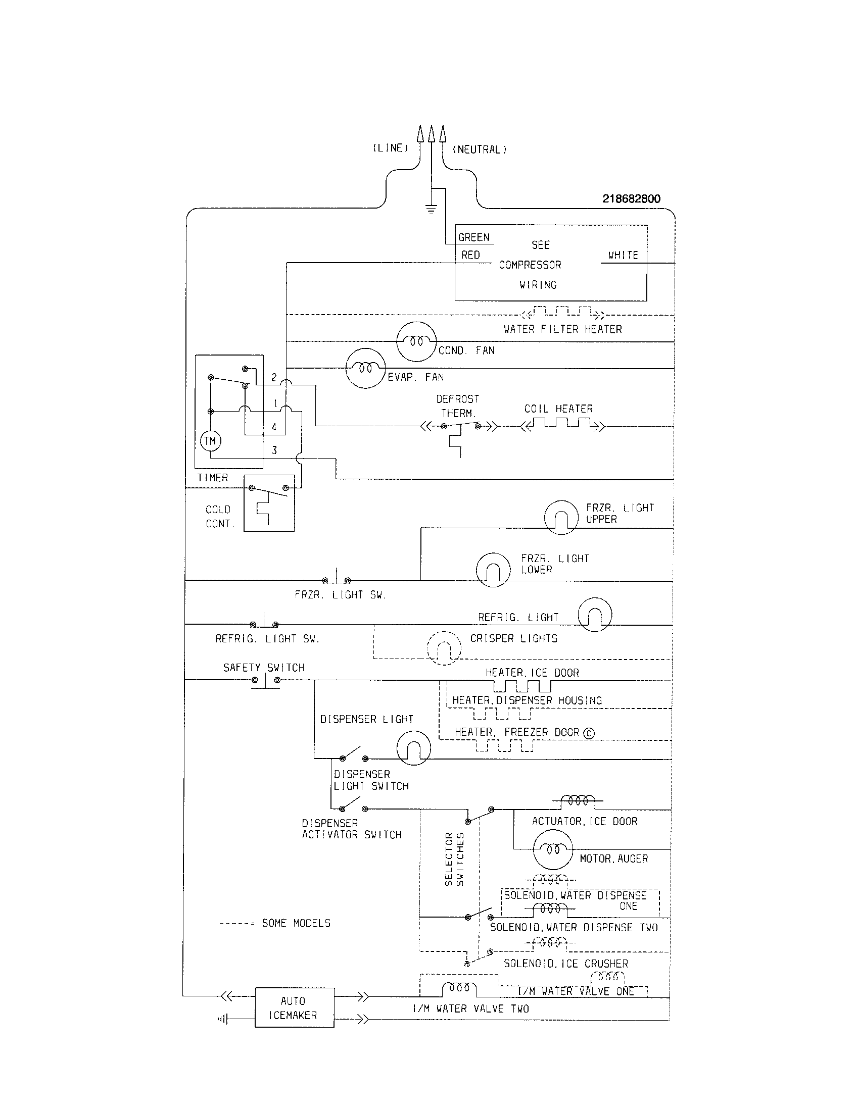Frigidaire FRS24WSGW4 wiring schematic diagram