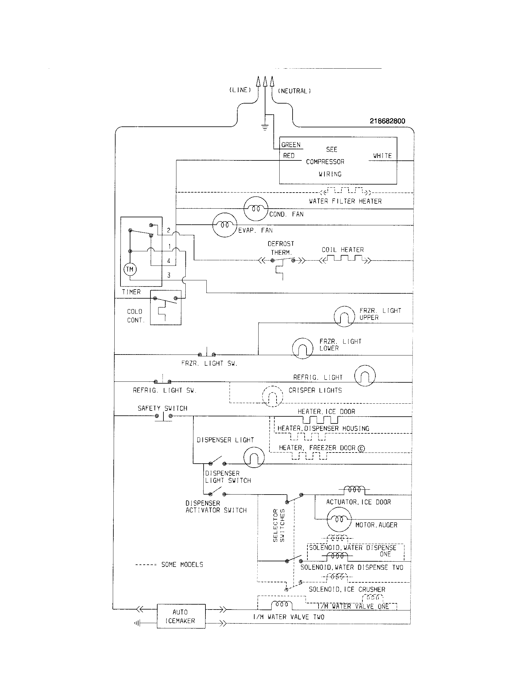 Frigidaire FRS24WSGW3 wiring schematic diagram