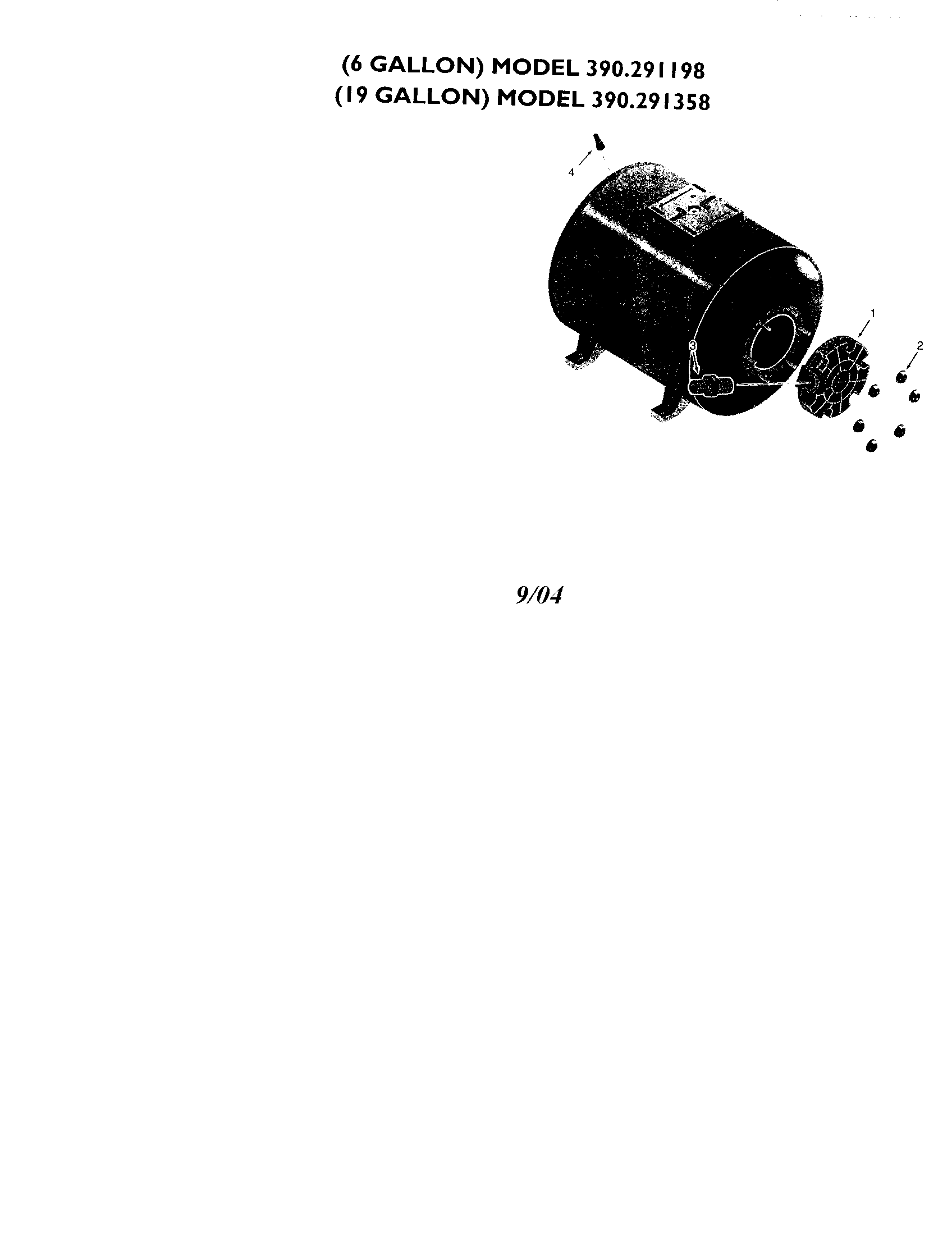 Craftsman 390291358 air tank assembly diagram
