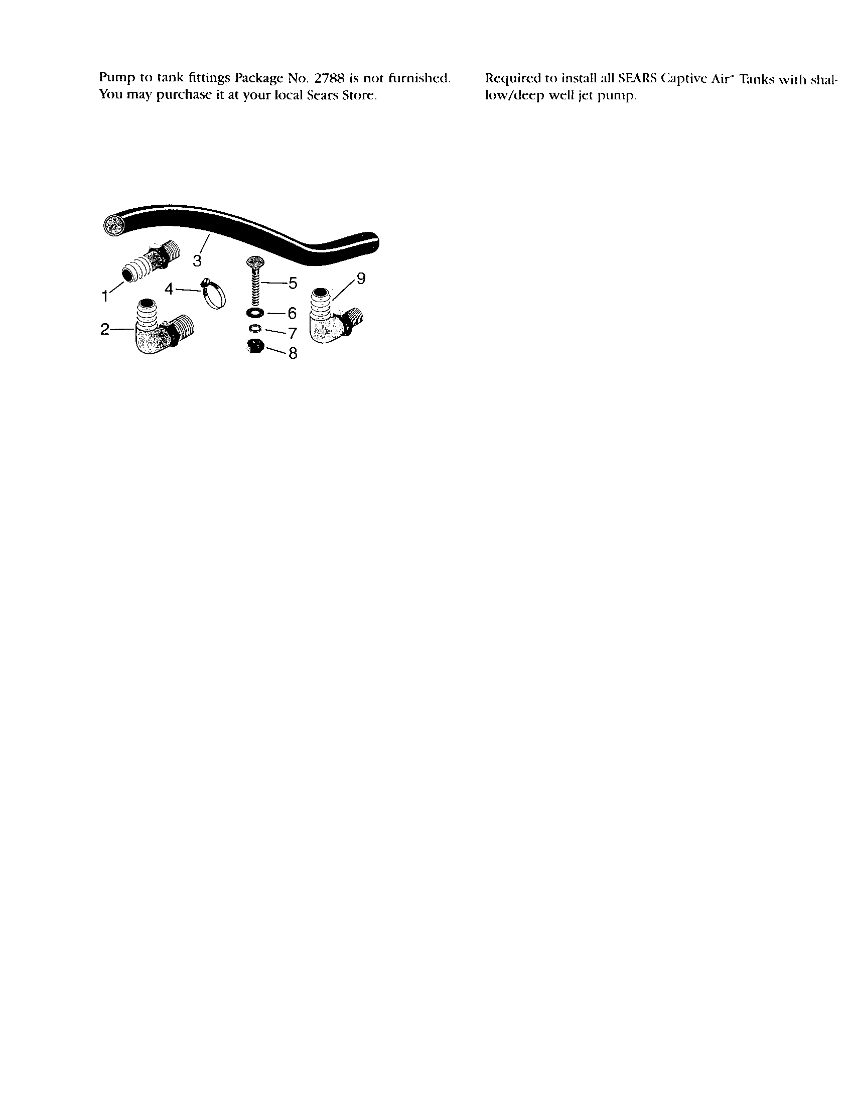Craftsman 390291358 pump to tank fittings diagram