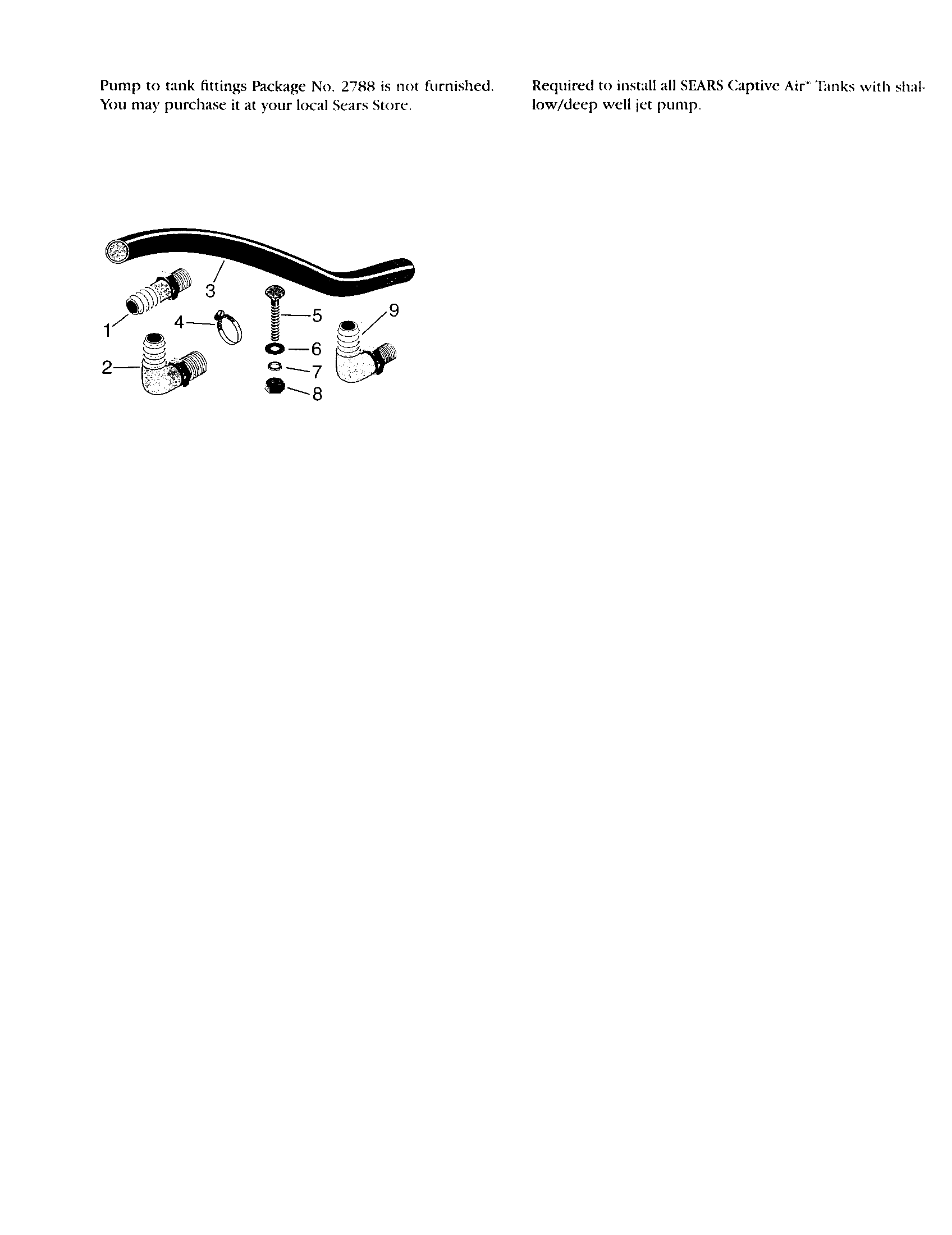 Craftsman 390291658 pump to tank fittings diagram