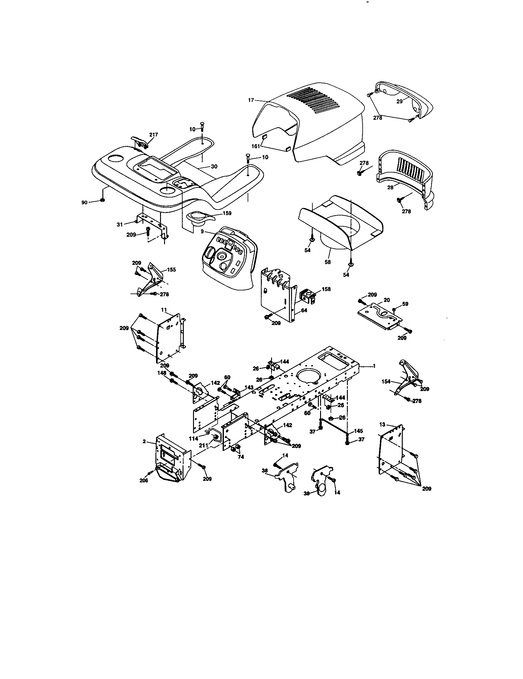 Craftsman 917275630 chassis and enclosures diagram