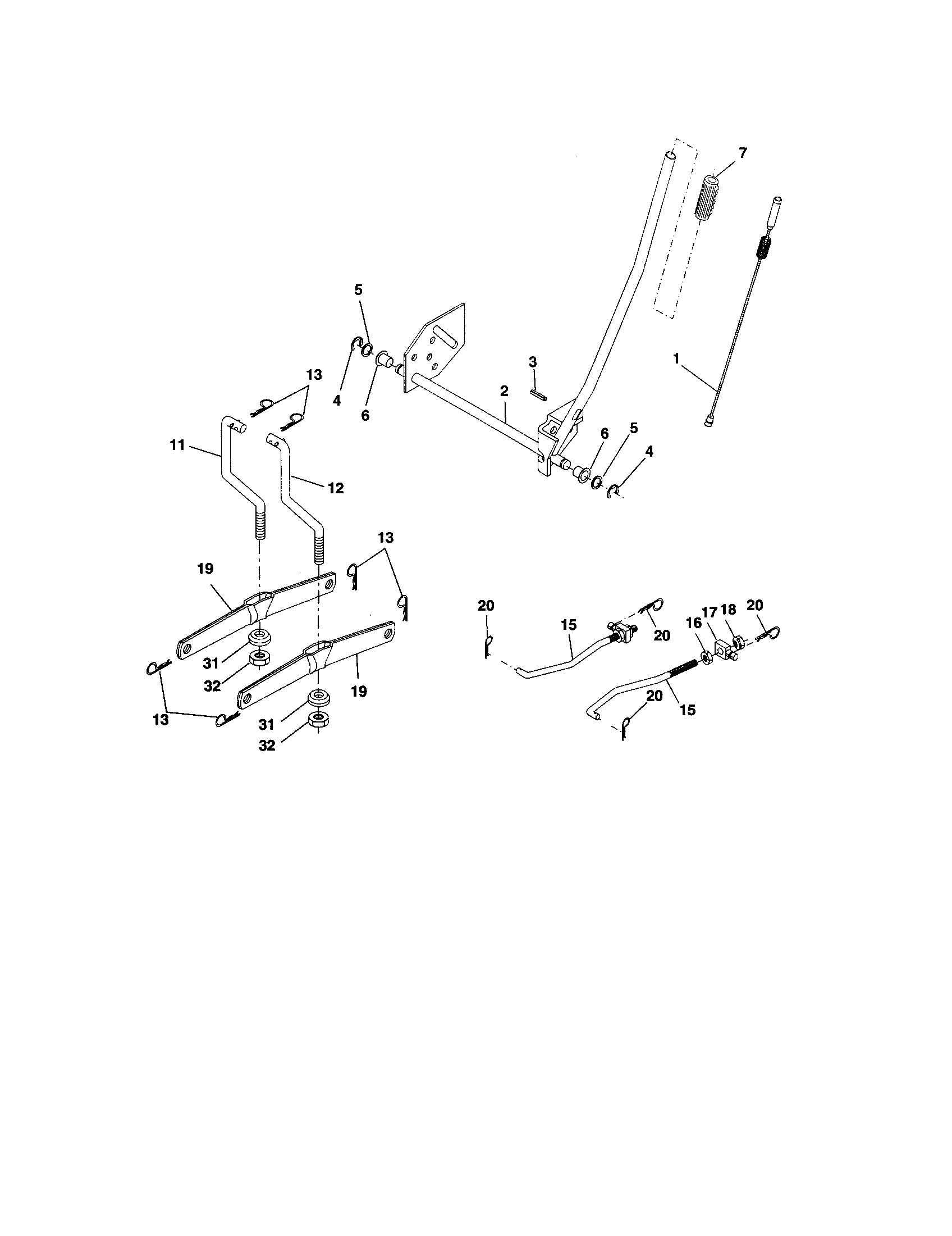 Craftsman 917275630 lift assembly diagram
