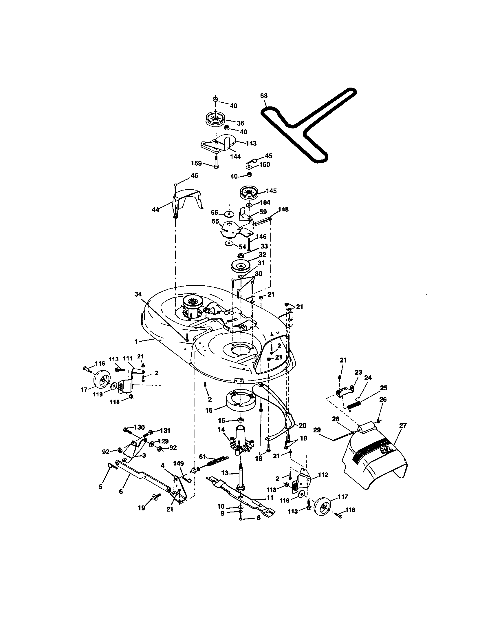 Craftsman 917275630 mower deck diagram
