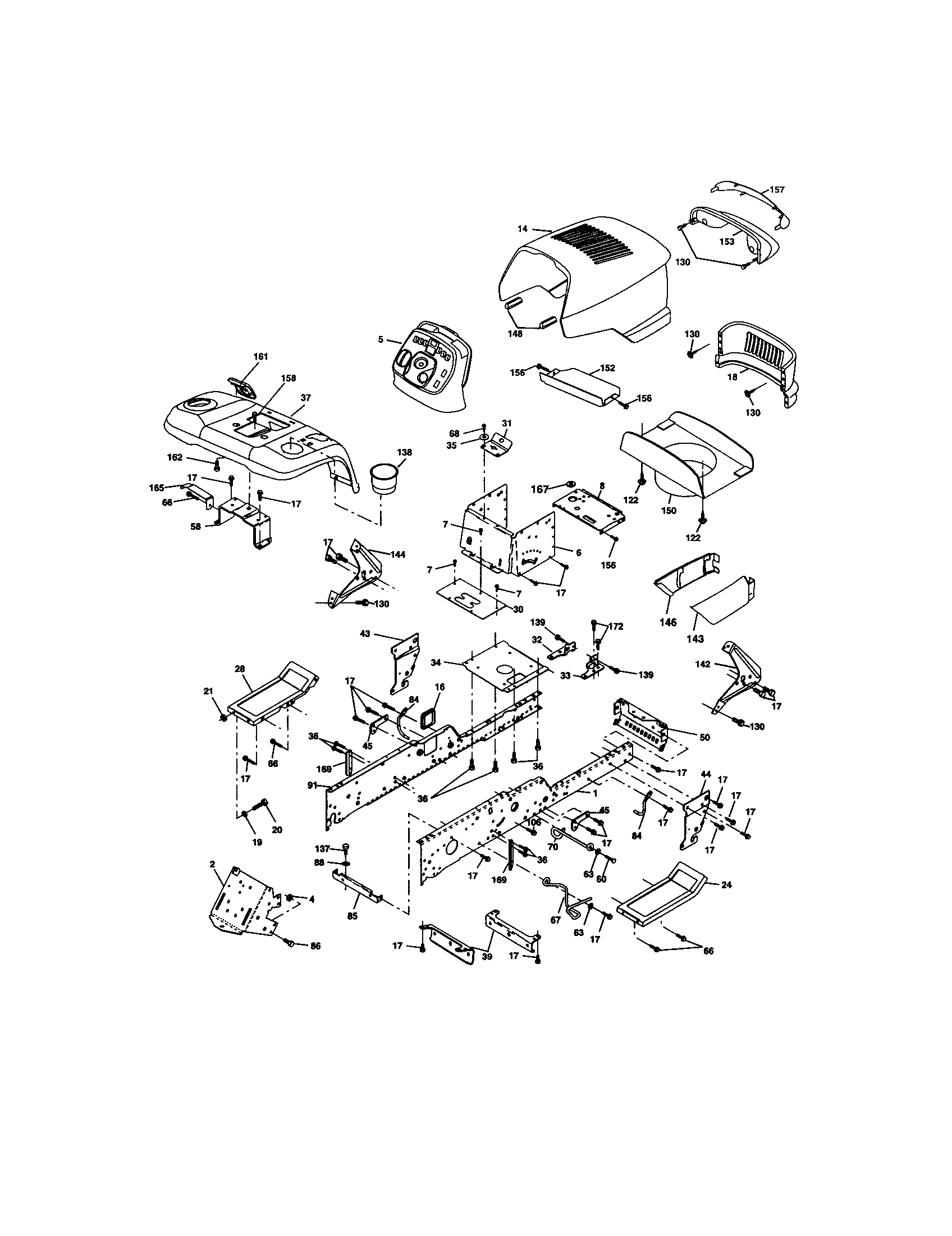 Craftsman 917276230 chassis and enclosures diagram