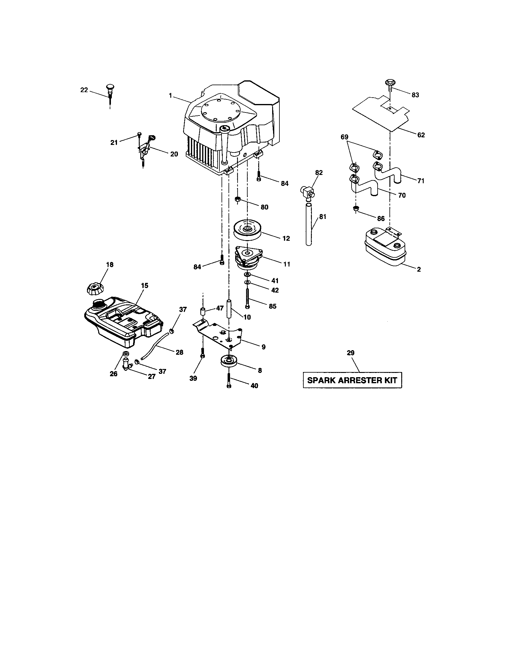 Craftsman 917276230 engine diagram