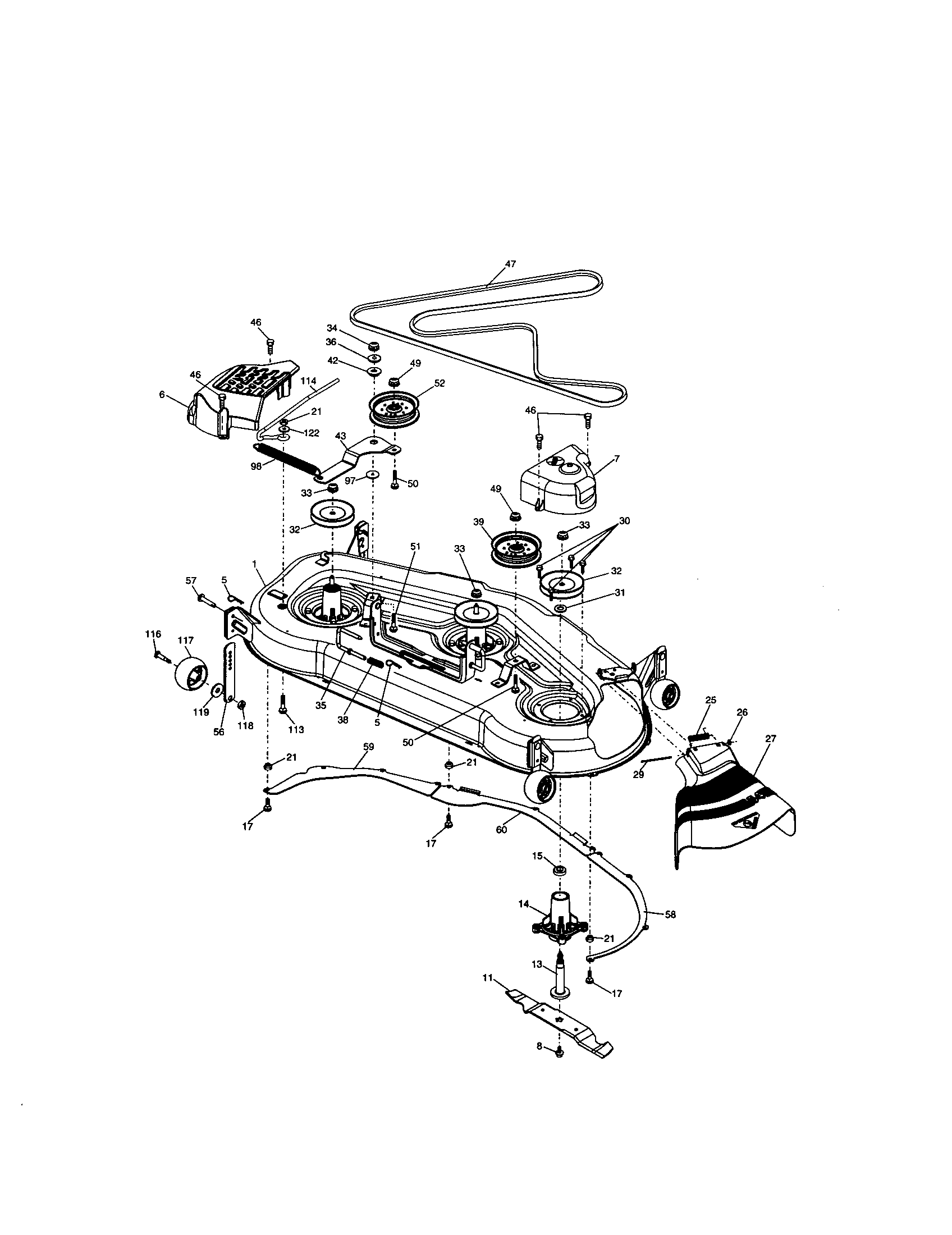 Craftsman 917276230 mower deck diagram