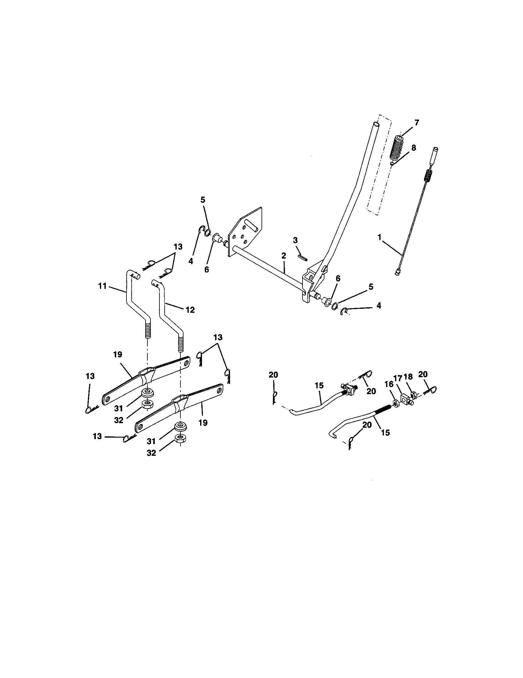 Craftsman 917275380 lift assembly diagram