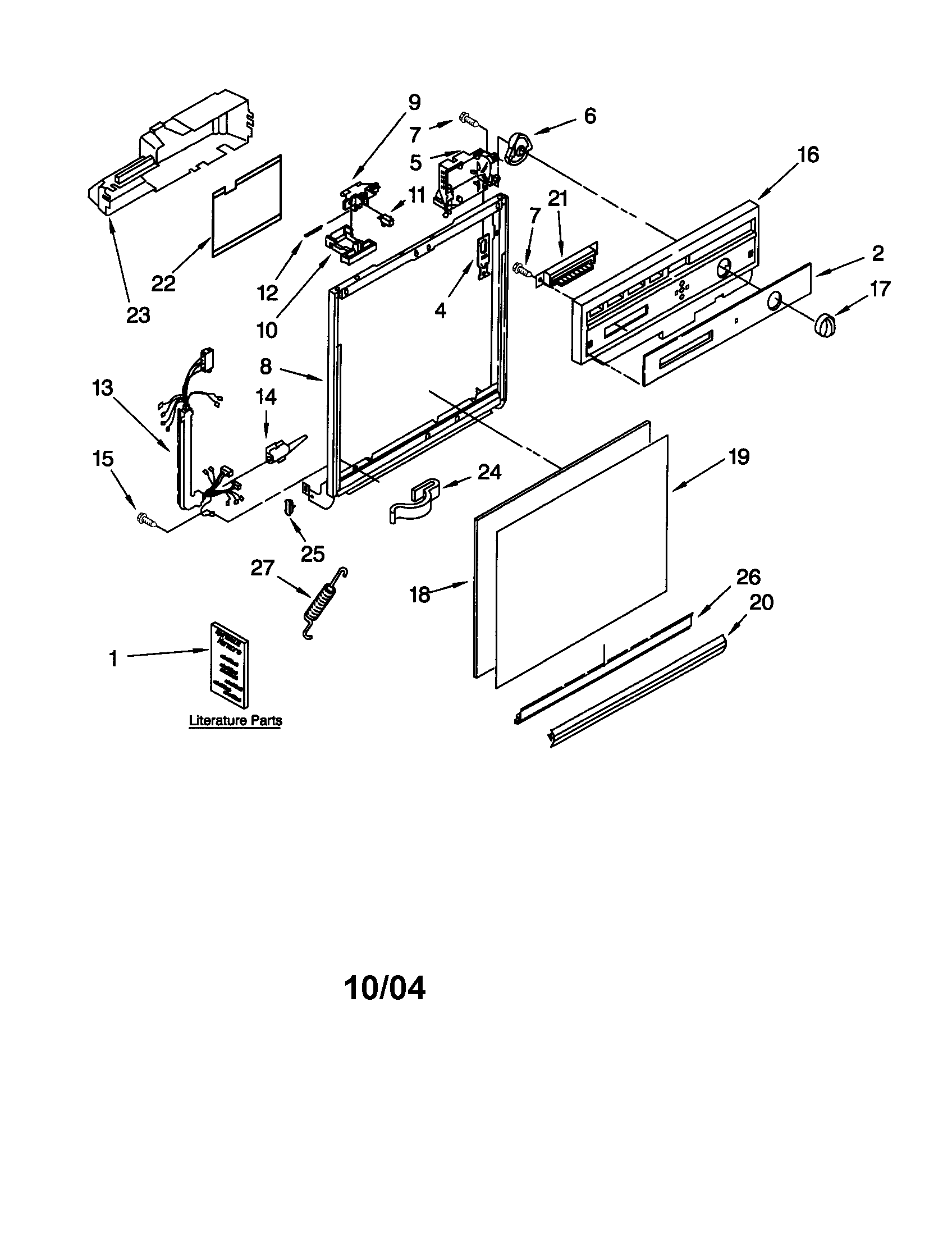 Kenmore 66515595790 frame and console diagram